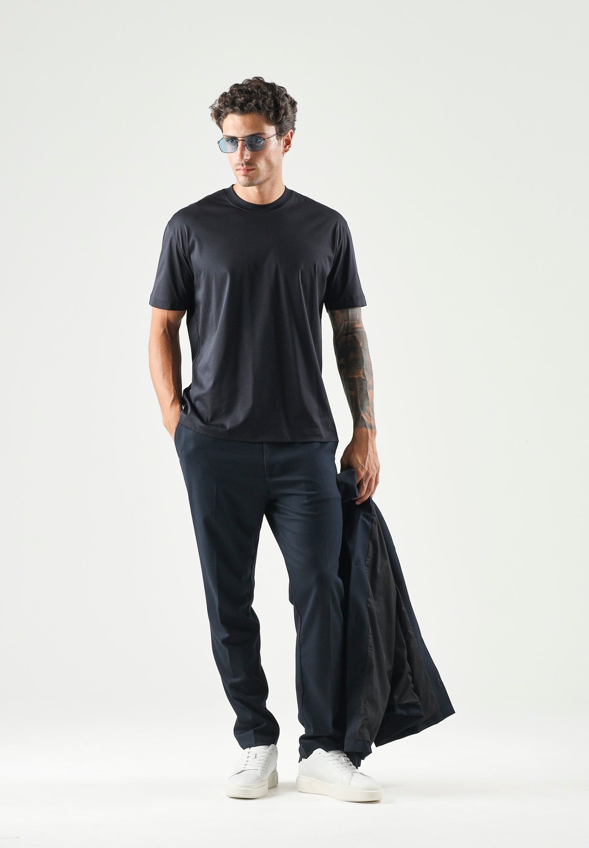 I'M BRIAN T-shirt manica corta basic girocollo blu da uomo TS3930 005 I'M BRIAN