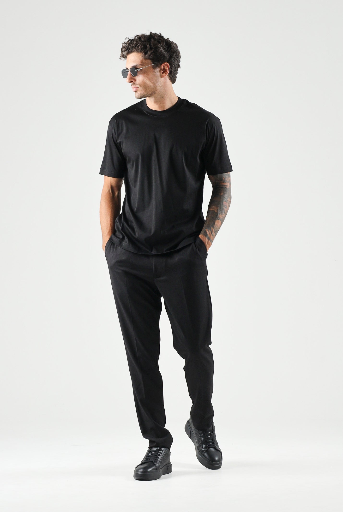 I'M BRIAN T-shirt basic girocollo nero da uomo TS3930 009 I'M BRIAN