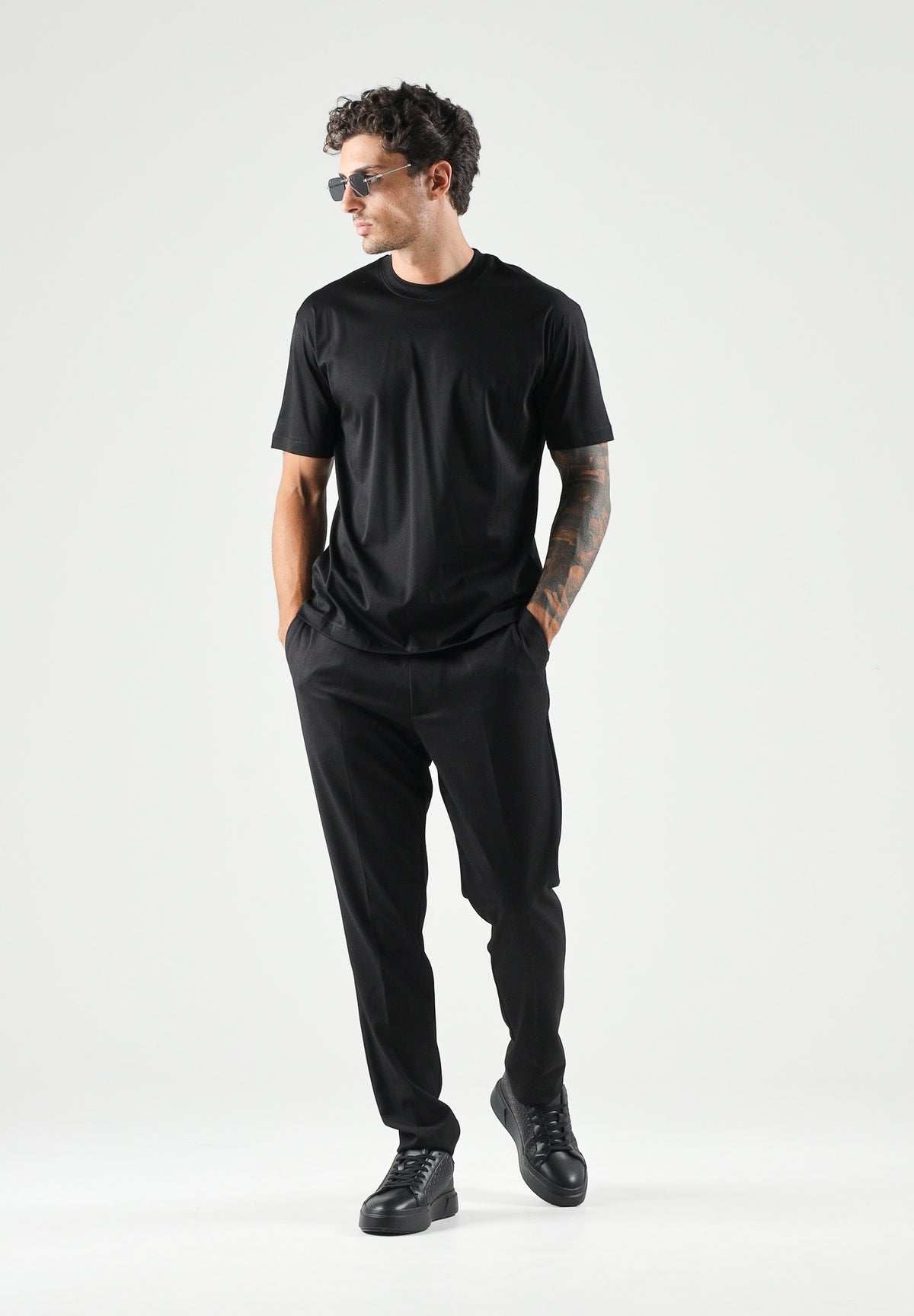 I'M BRIAN T-shirt manica corta basic girocollo nero da uomo TS3930 009 I'M BRIAN
