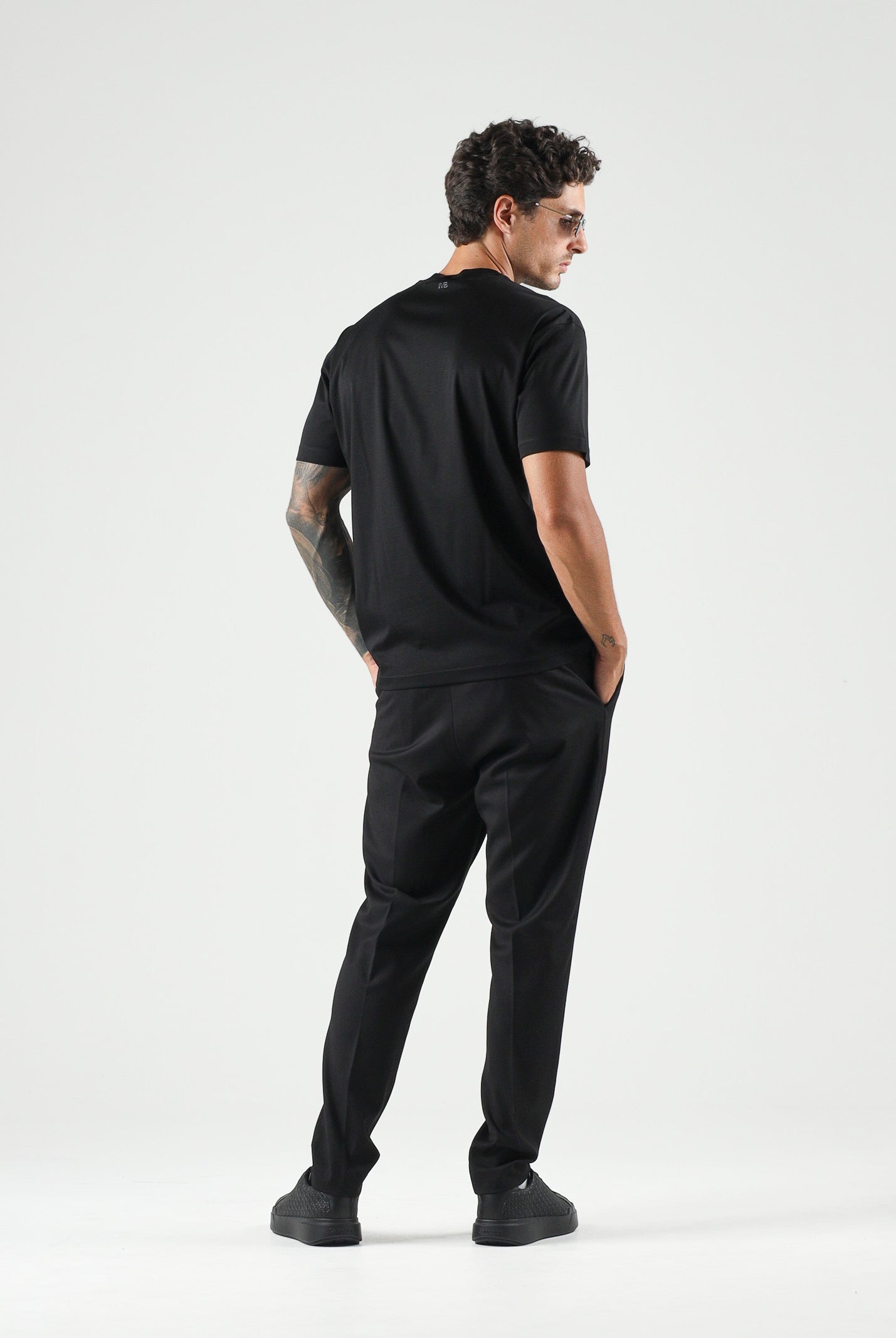 I'M BRIAN T-shirt basic girocollo nero da uomo TS3930 009 I'M BRIAN