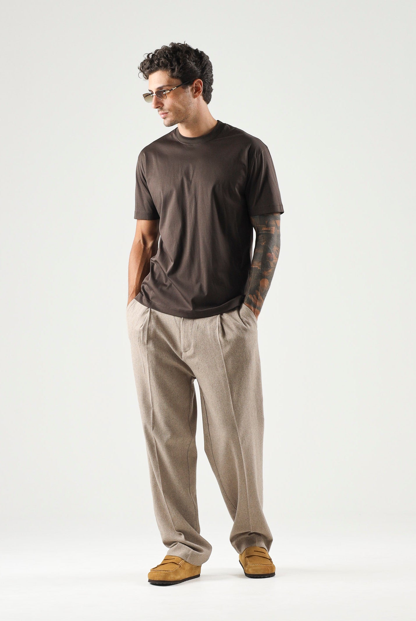 I'M BRIAN T-shirt moro-marrone girocollo da uomo TS3930 020 I'M BRIAN