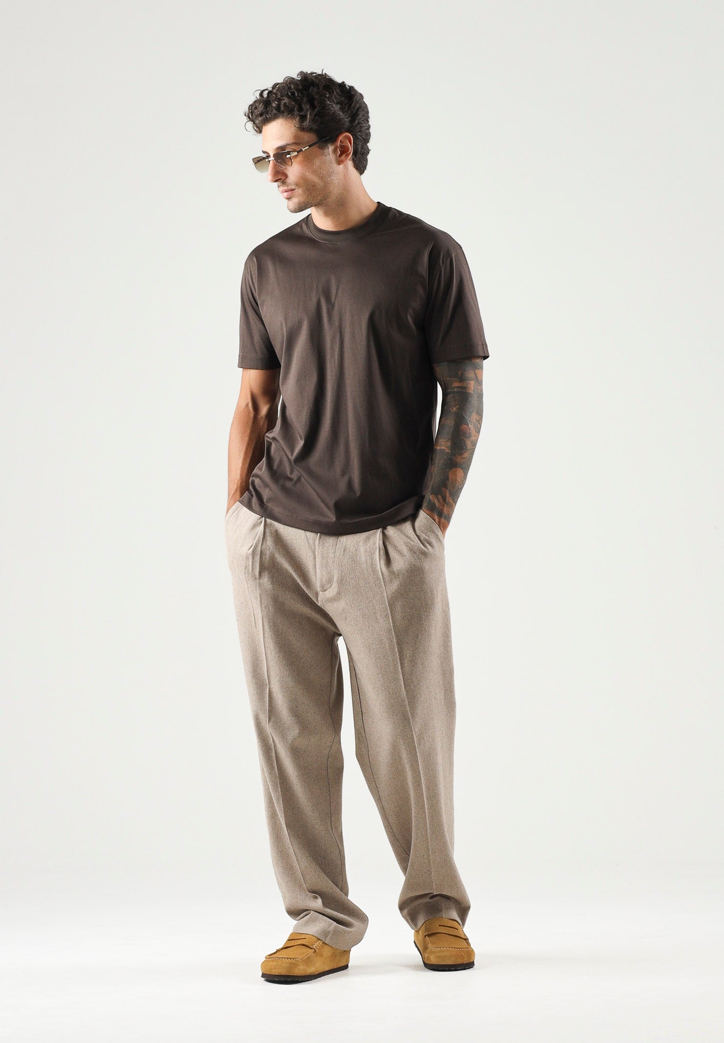 I'M BRIAN T-shirt moro-marrone girocollo da uomo TS3930 020 I'M BRIAN