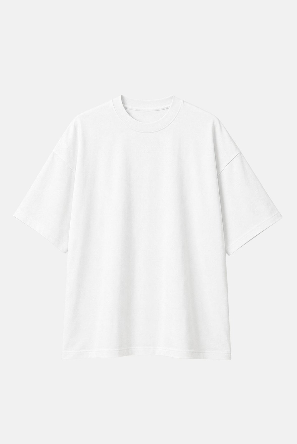 I'M BRIAN T-shirt manica corta girocollo oversize bianca da uomo in tinta unita TS3931 002 I'M BRIAN