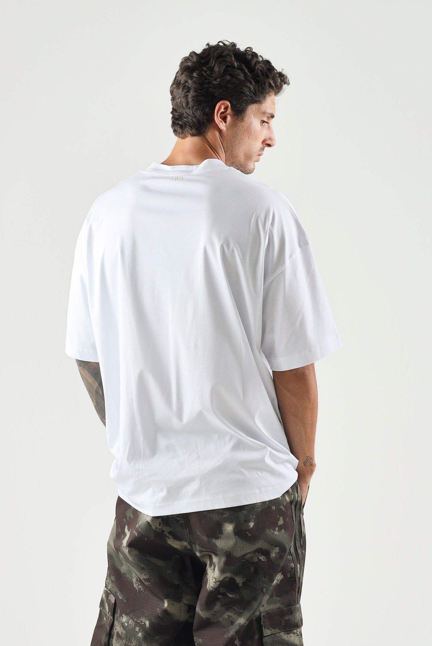 I'M BRIAN T-shirt girocollo bianca da uomo in tinta unita TS3931 002 I'M BRIAN