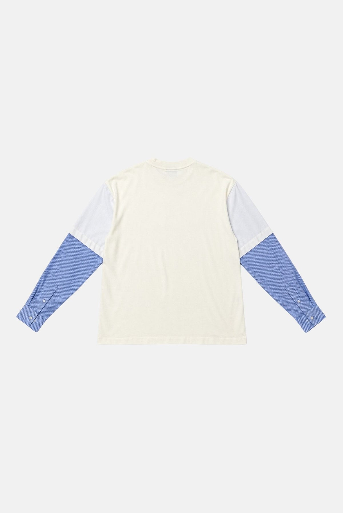 I'M BRIAN T-shirt manica lunga off white-bianca per uomo con design a contrasto bicolore e maniche lunghe dal taglio moderno TS3936 OFF I'M BRIAN