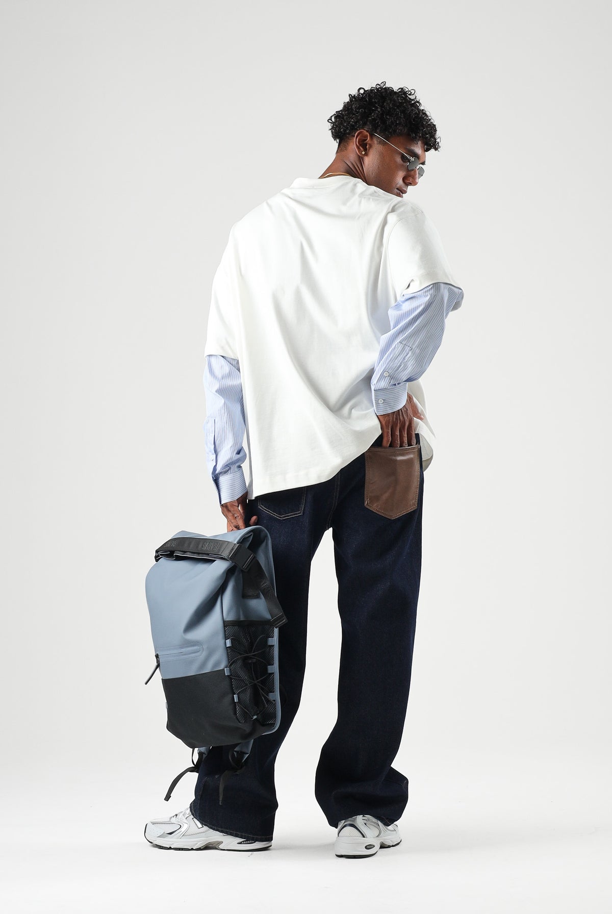I'M BRIAN T-shirt manica lunga off white-bianca per uomo con design a contrasto bicolore e maniche lunghe dal taglio moderno TS3936 OFF I'M BRIAN