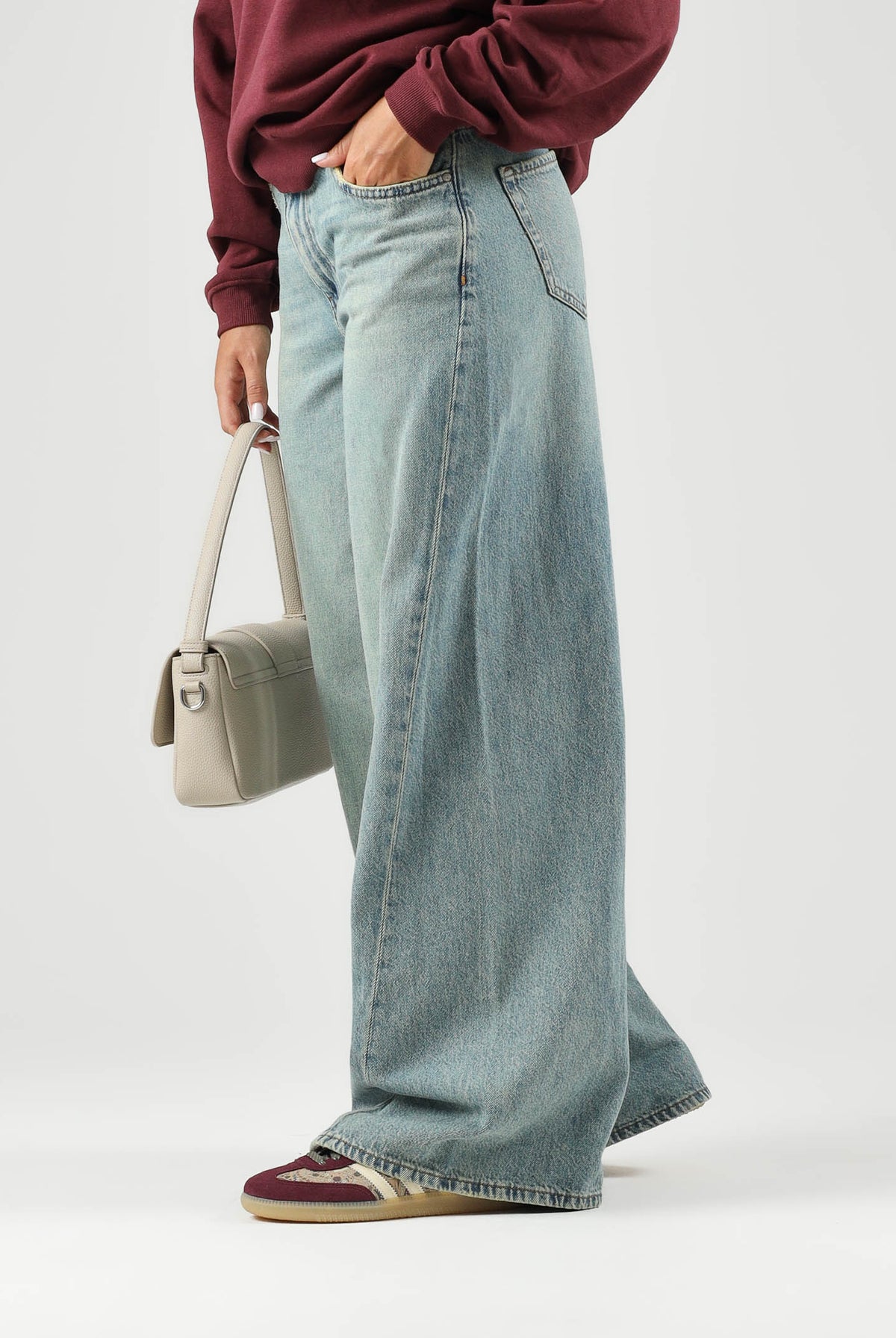JDY Jeans JDYLIVE blu denim medio da donna con gamba ampia e vita regolare 15342782 MEBL JDY