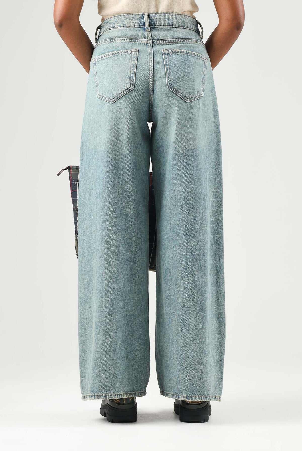 JDY Jeans JDYLIVE blu denim medio da donna con gamba ampia e vita regolare 15342782 MEBL JDY
