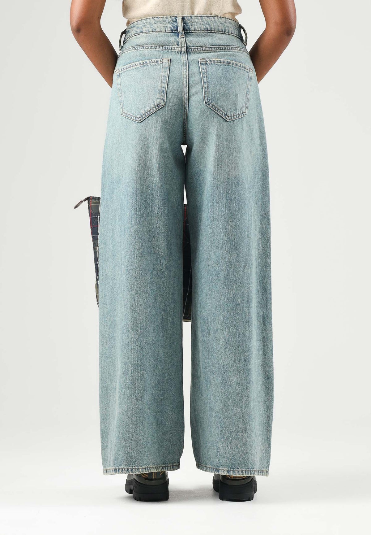 JDY Jeans JDYLIVE blu denim medio da donna con gamba ampia e vita regolare 15342782 MEBL JDY