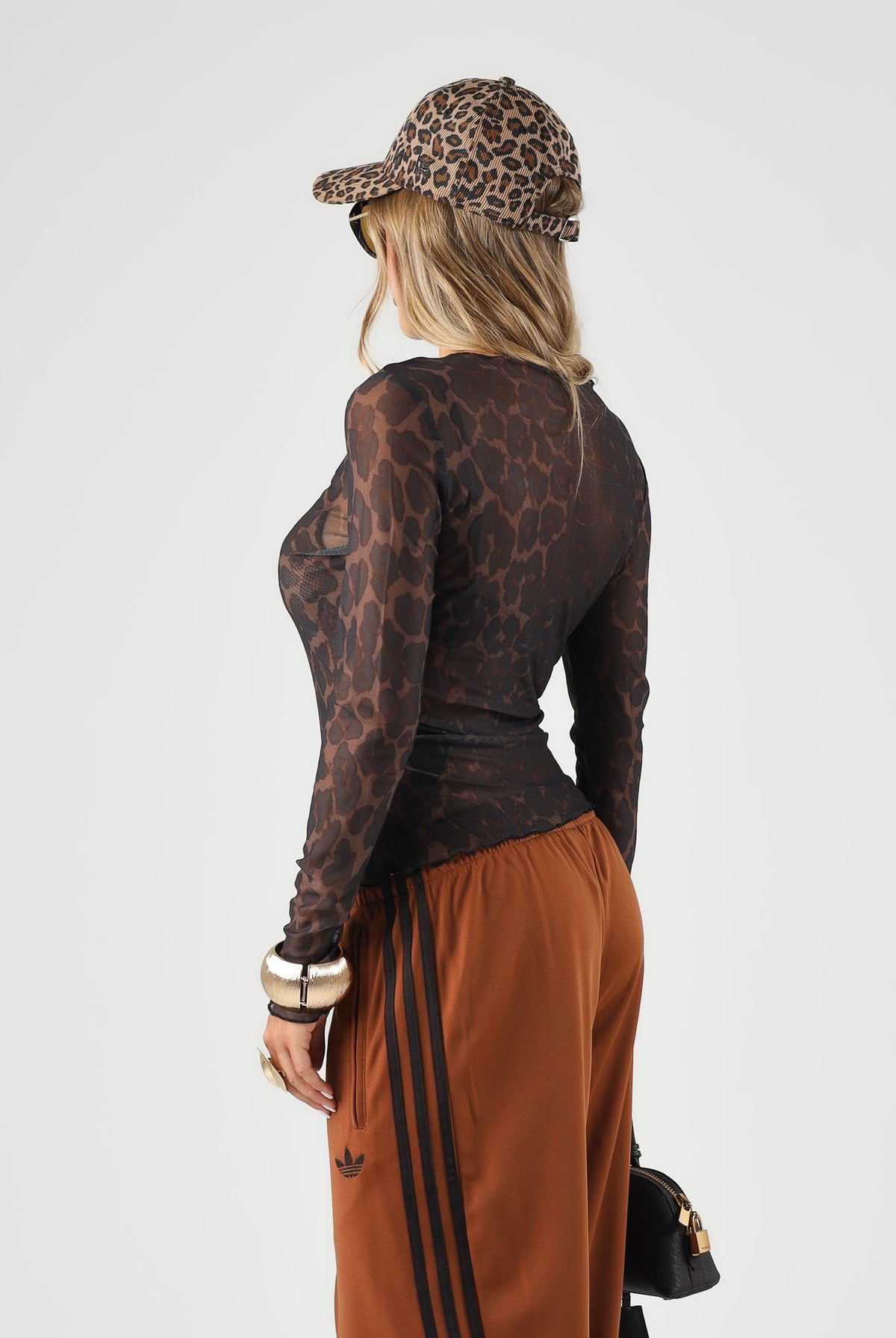 JDY Top elegante animalier da donna con trasparenze 15356004 COBE JDY