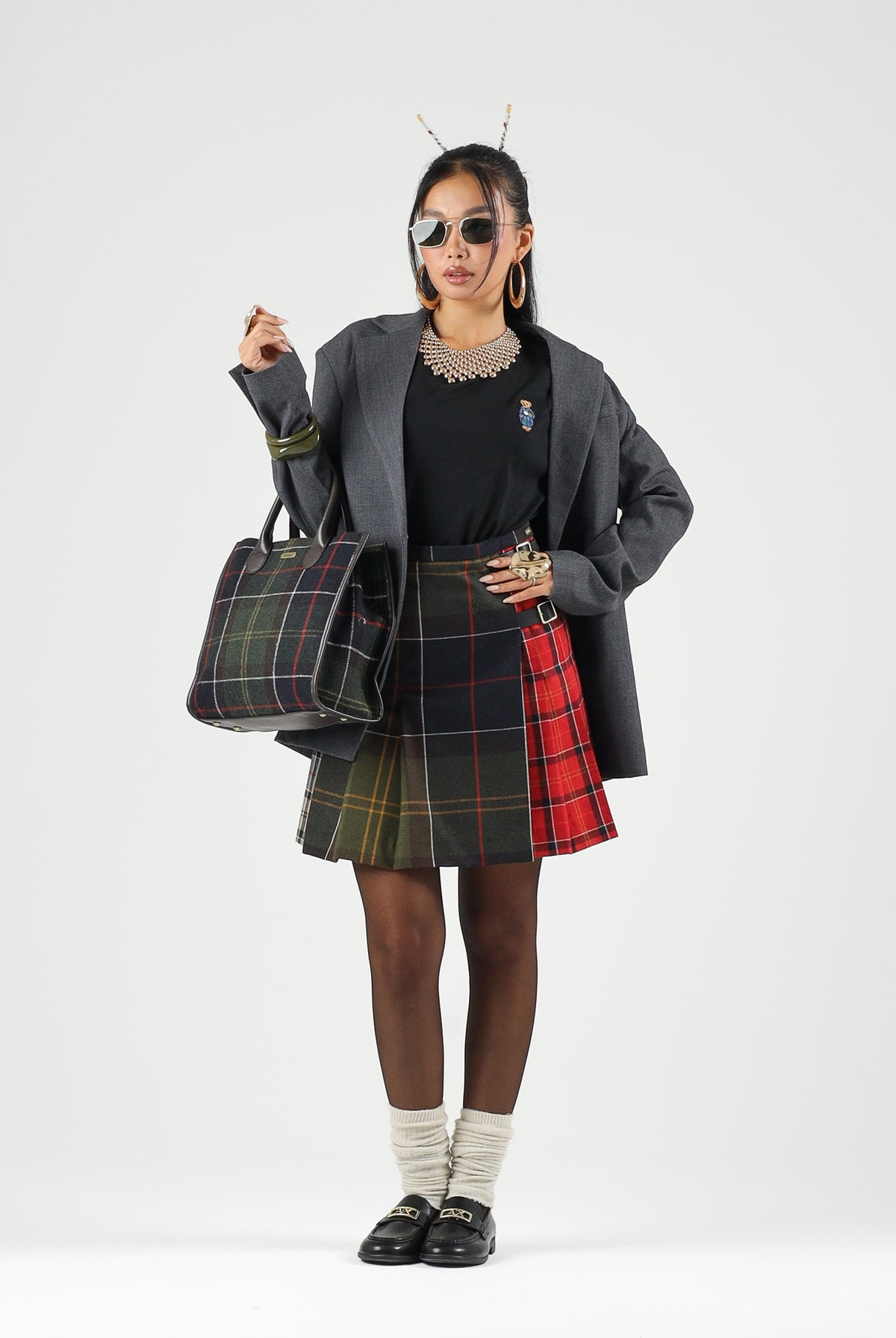 JDY Giacca monopetto grigio da donna con collo a rever e abbottonatura asimmetrica 15371417 DAGR JDY