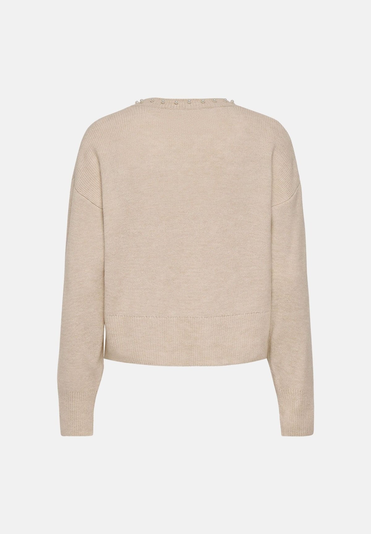 JDY Cardigan beige da donna con bottoni frontali a contrasto e scollo rotondo 15376584 SA JDY