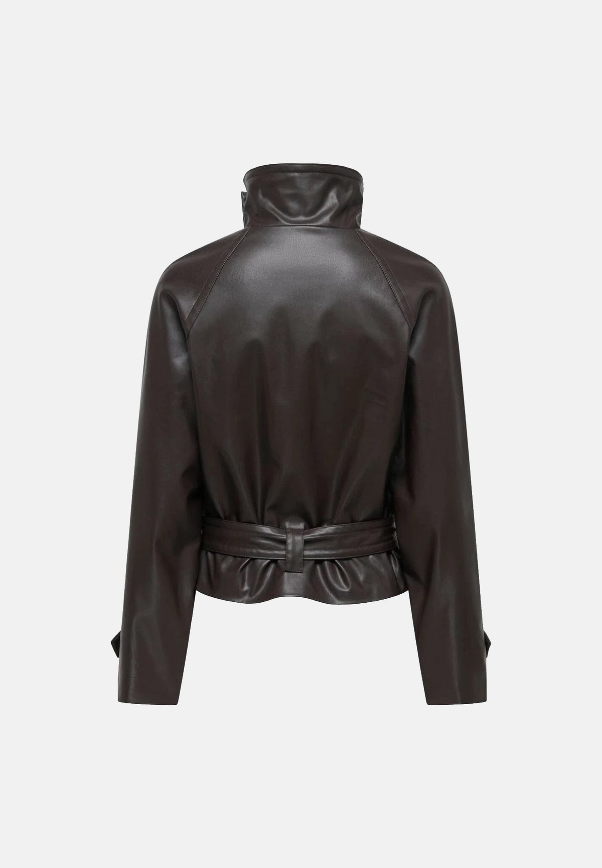 JDY Giacca in pelle JDYFAITH FAUX LEATHER chocolate torte-marrone scuro per donna con chiusura doppiopetto 15376704 CHTO JDY
