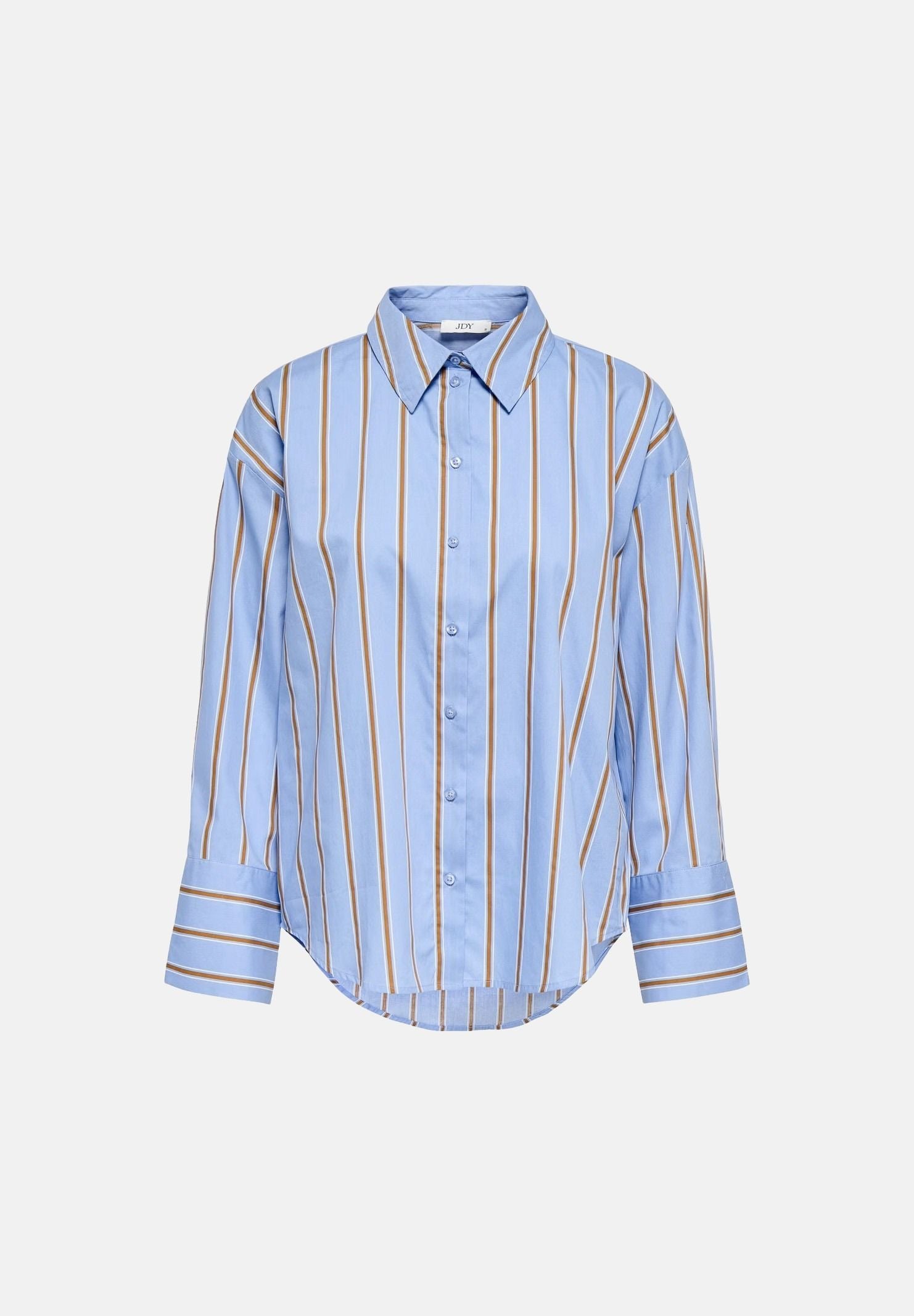 JDY Camicia JDYSERENA blue azzurro da donna con fantasia a righe verticali multicolore<BR/> 15380444 BEAI JDY
