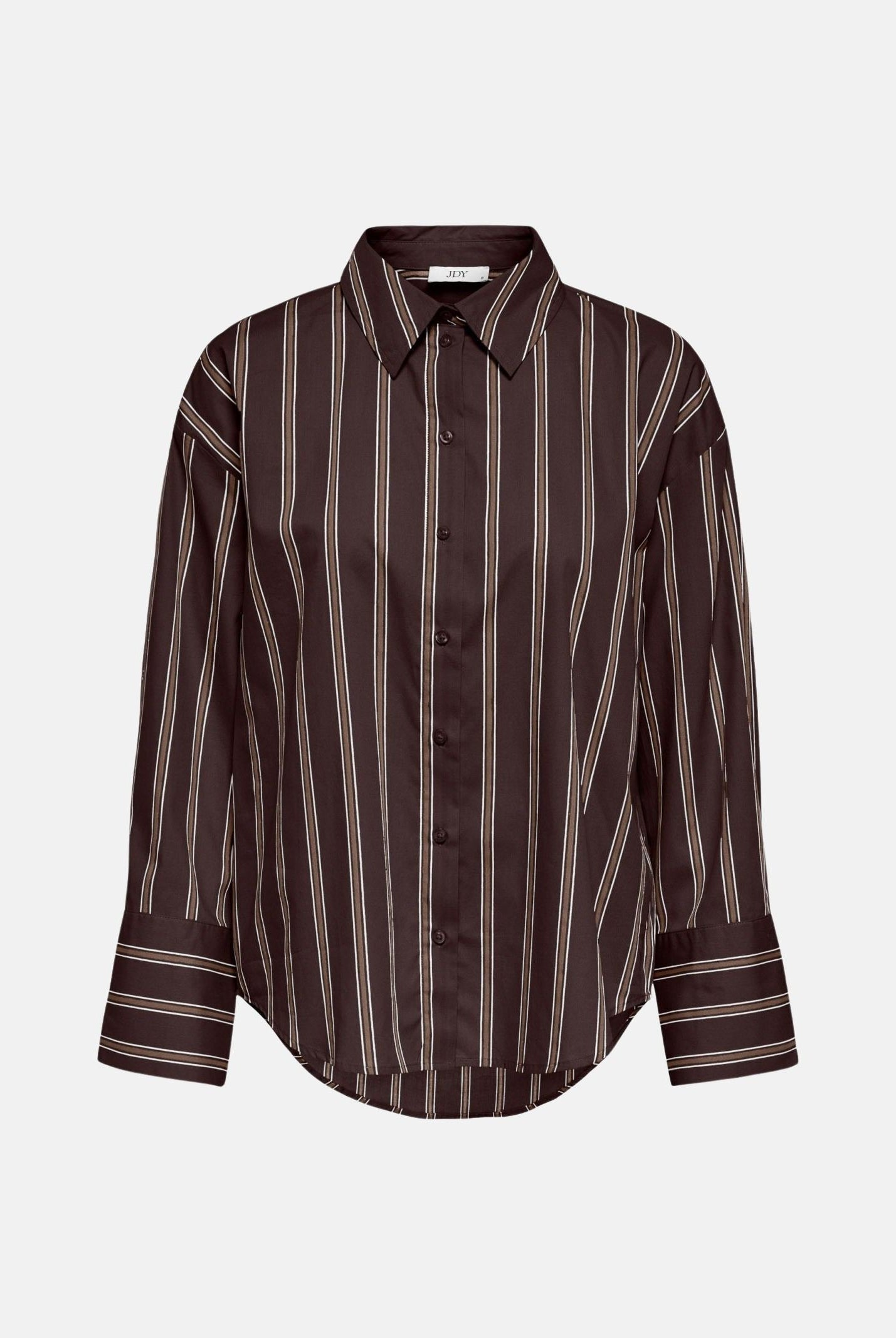 JDY Camicia JDYSERENA Chocolate Torte R marrone scuro da donna con fantasia a righe verticali multicolore. 15380444 CHTO JDY