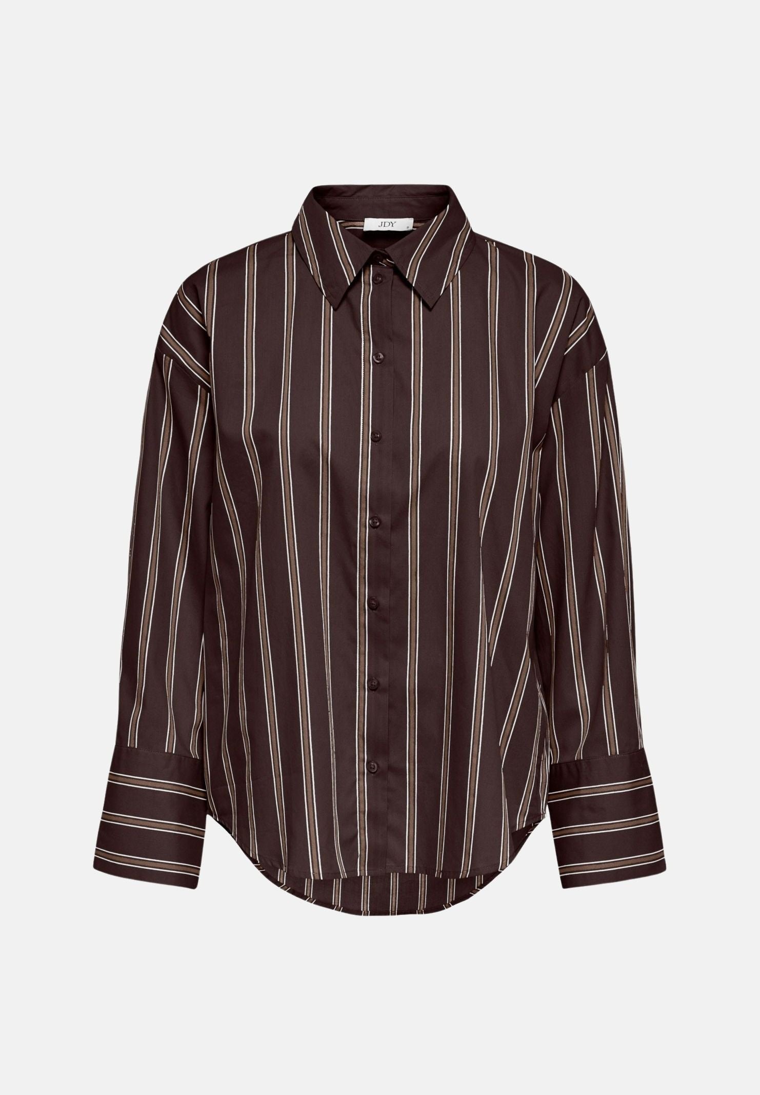 JDY Camicia JDYSERENA Chocolate Torte R marrone scuro da donna con fantasia a righe verticali multicolore. 15380444 CHTO JDY