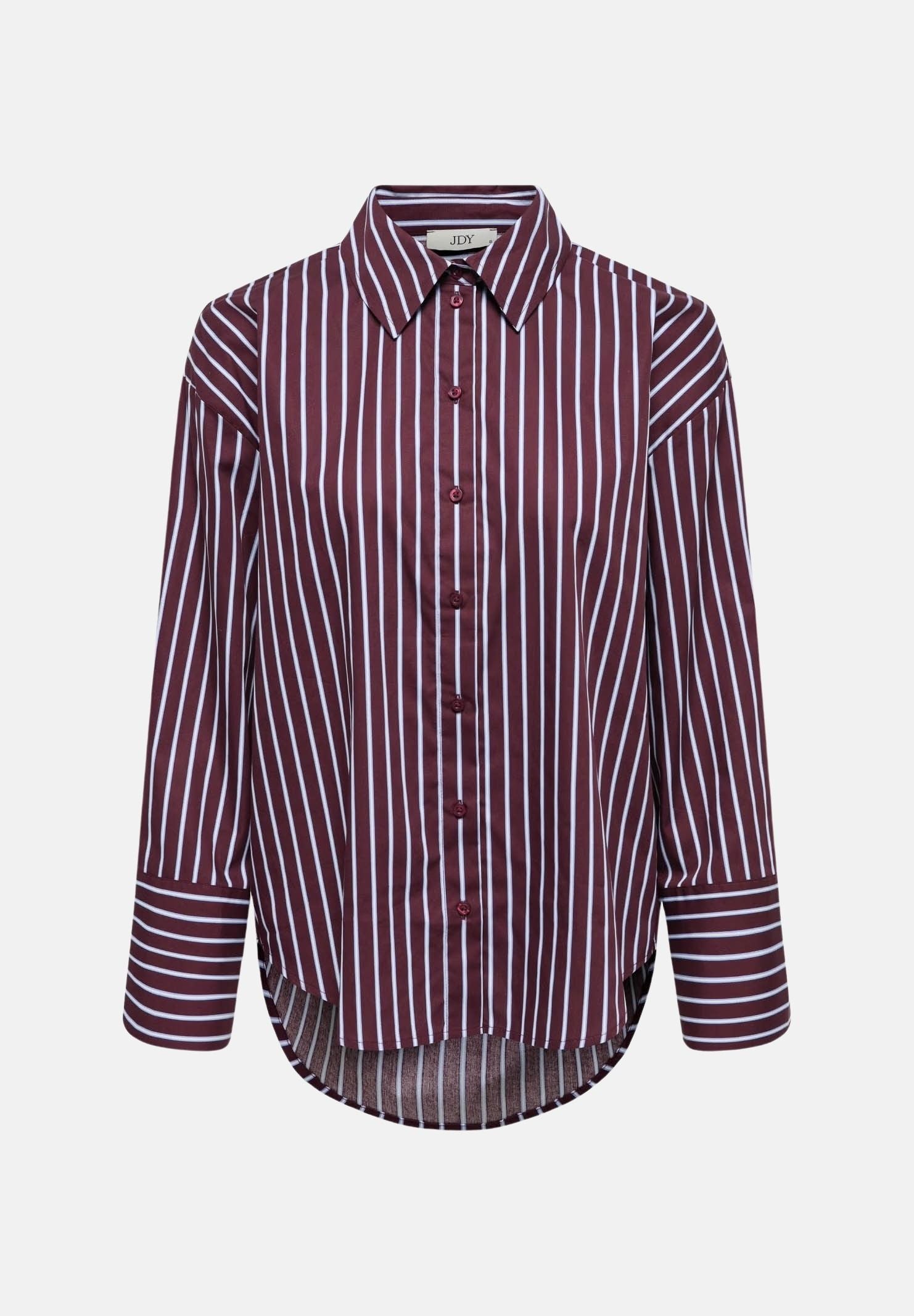 JDY Camicia JDYSERENA Port Royale, bordeaux, da donna con fantasia a righe verticali 15380444 PO JDY