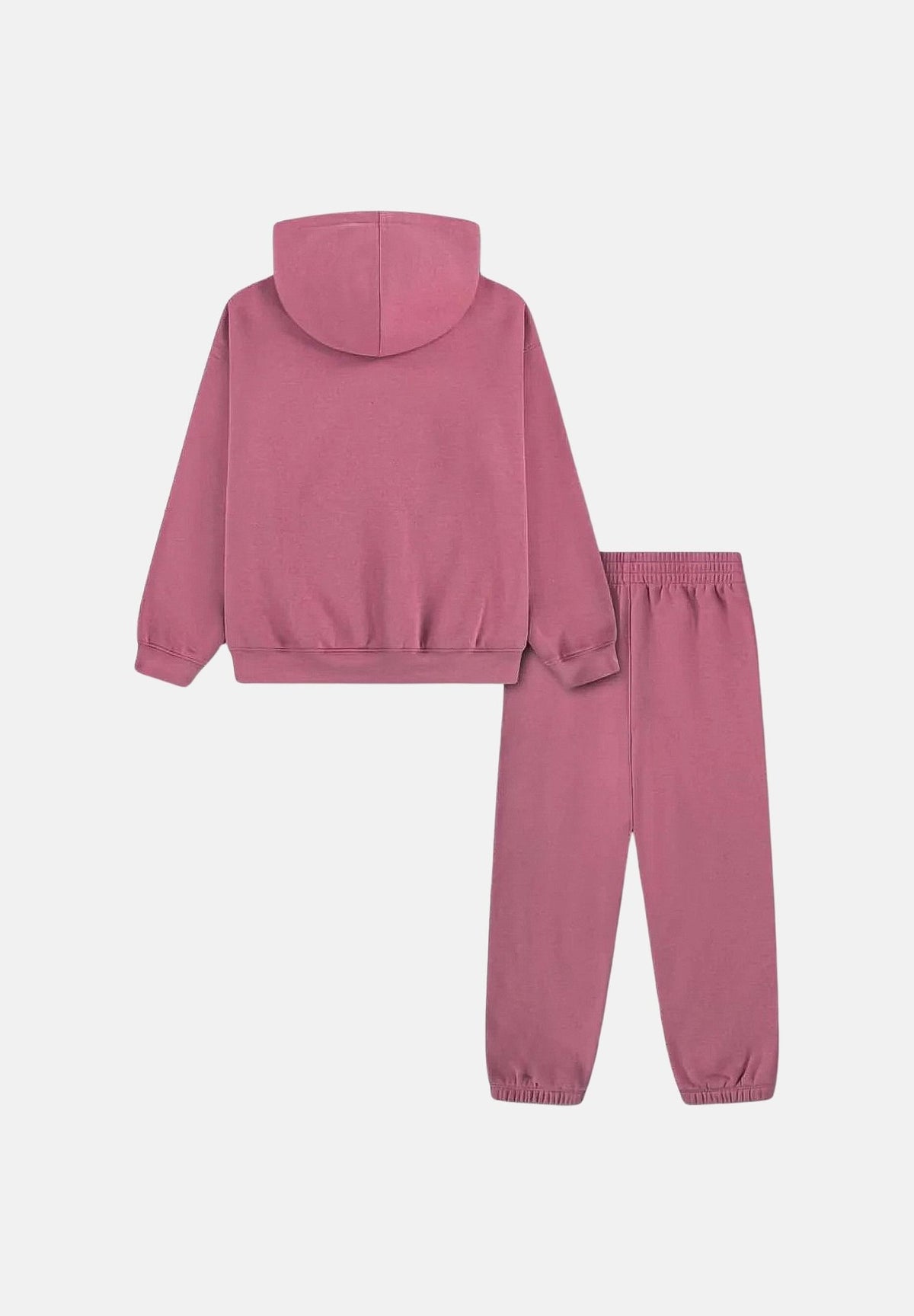JORDAN Tuta rosa per bambina con cappuccio e bande laterali sportive. 35G258 P9I JORDAN