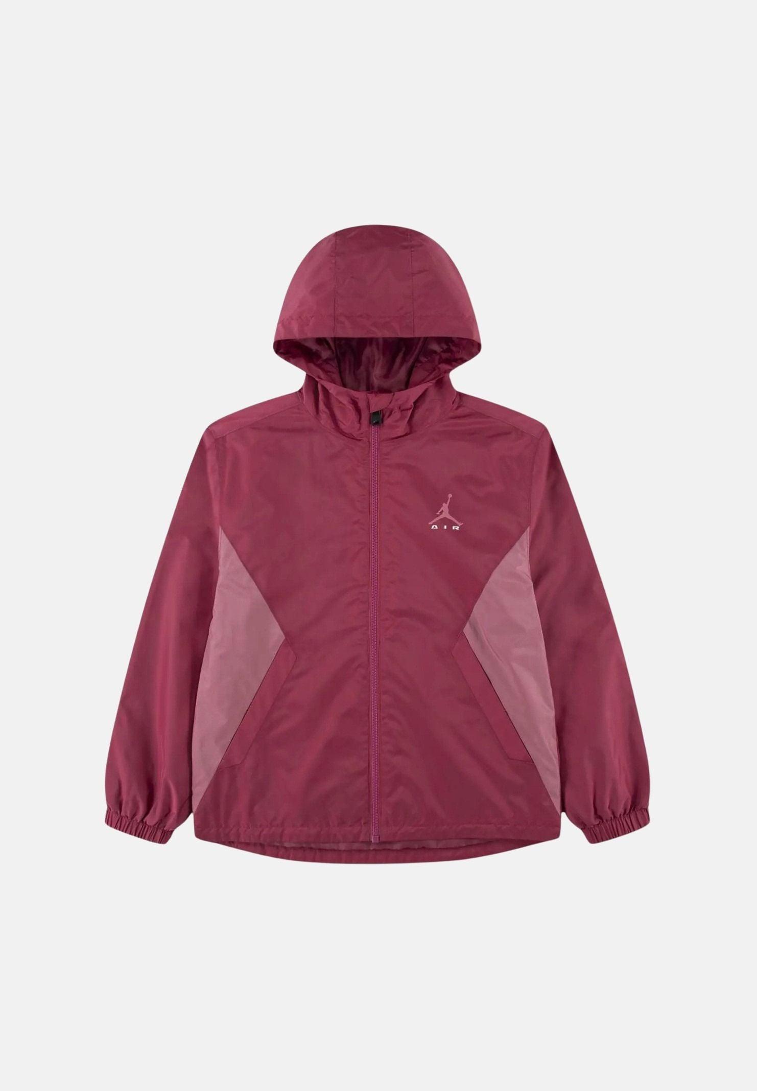 JORDAN Giacca a vento rosa da bambina con cappuccio protettivo e pannelli laterali trapuntati 45F912 ADZ JORDAN