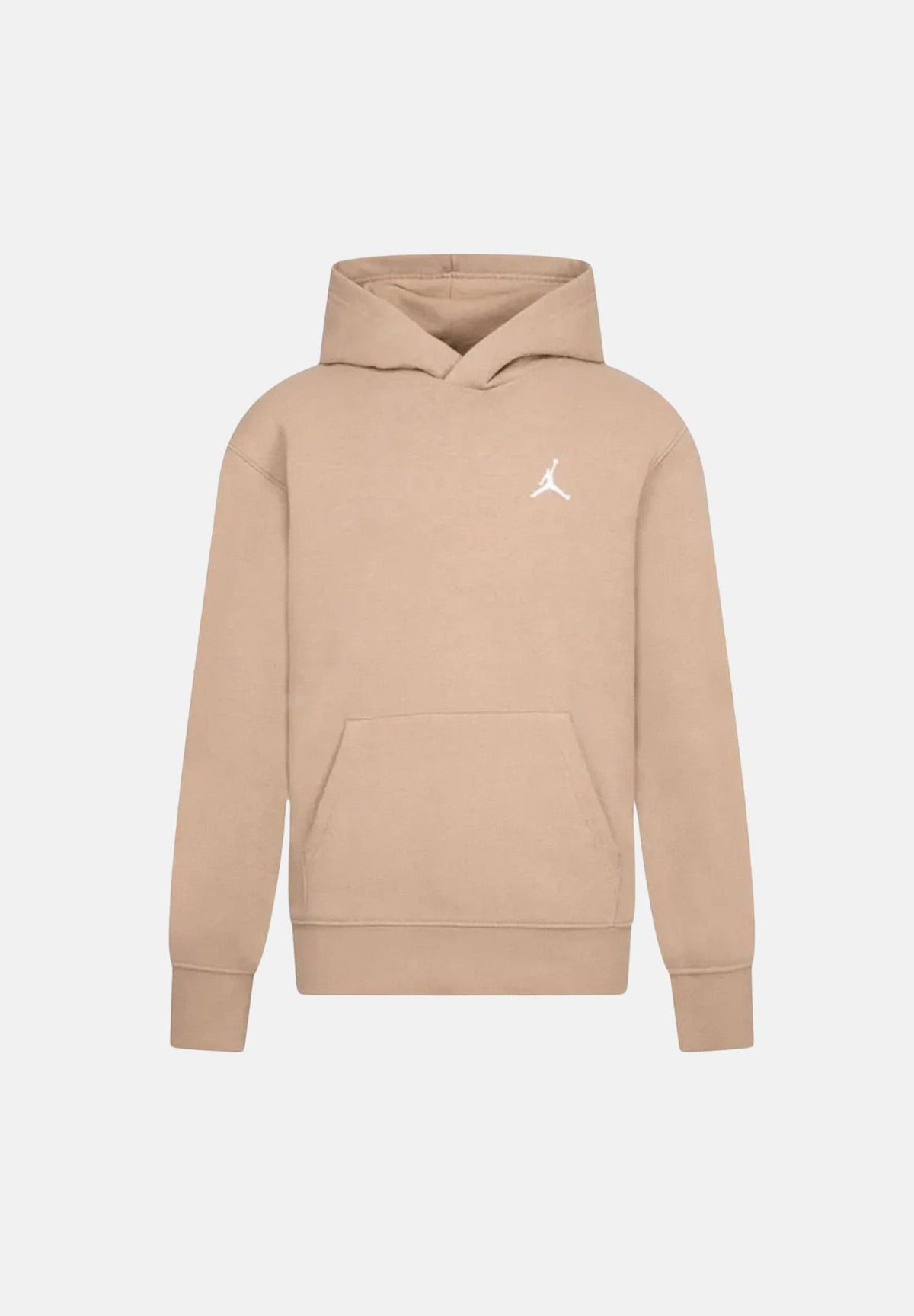 JORDAN Felpa con cappuccio HOODIE ESSENTIAL beige per bambino e bambina con tasca a marsupio. 95D232 X0L JORDAN