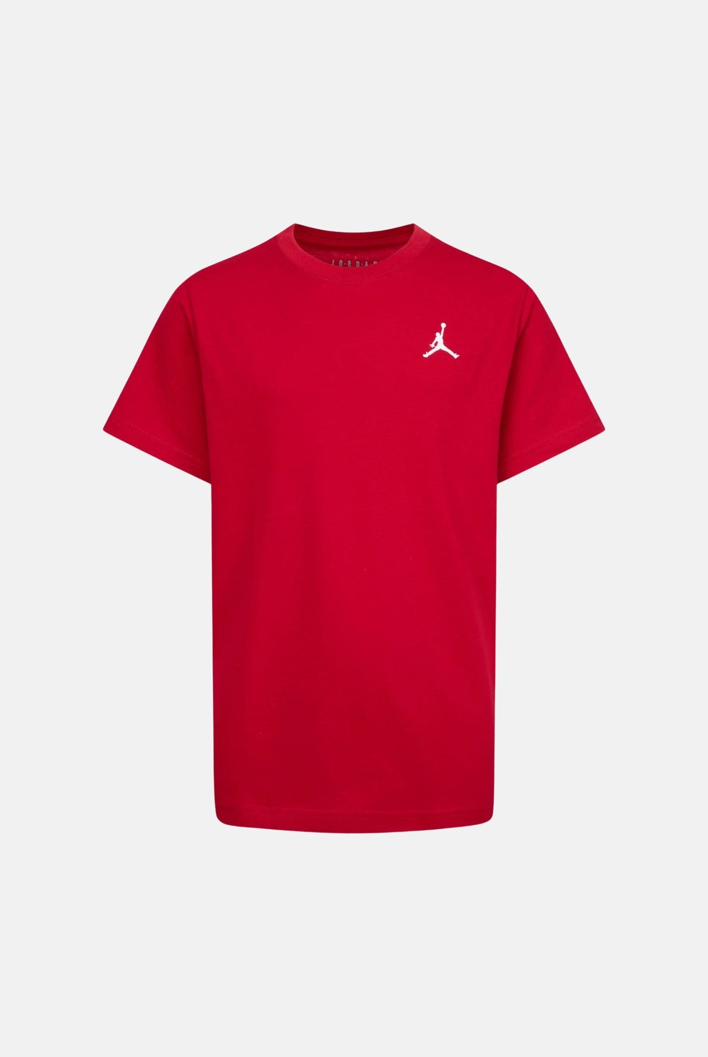 JORDAN T-shirt a manica corta rossa per bambino e bambina con ricamo Jumpman 95D266 R78 JORDAN