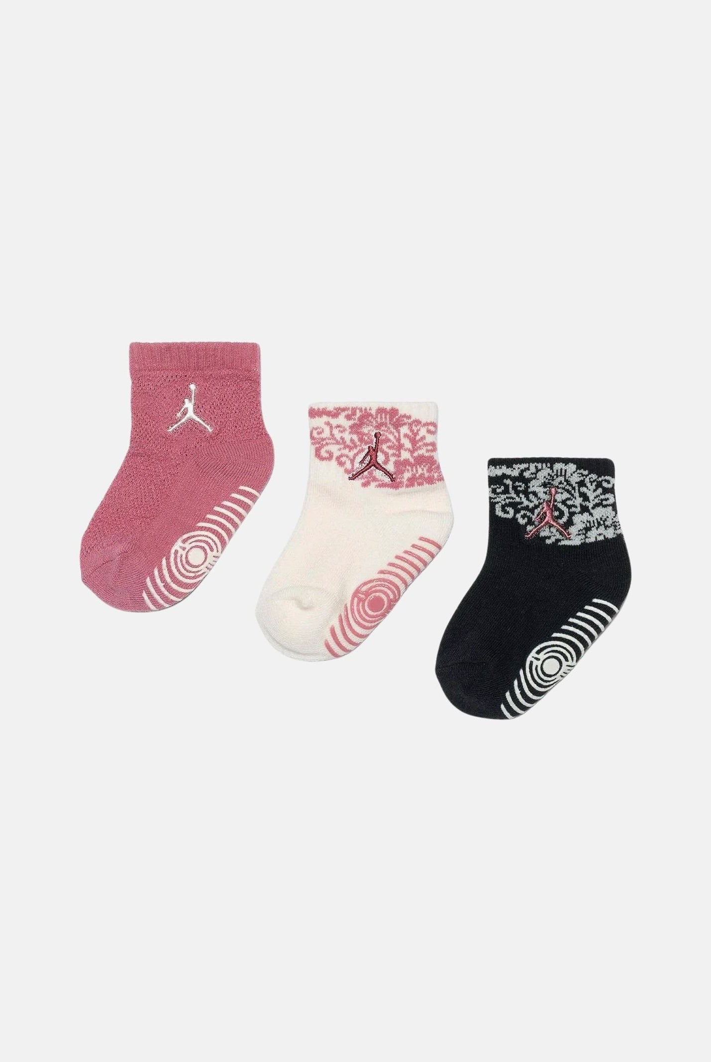 JORDAN Calzini FLORAL confezione da tre paia, multicolor con motivi floreali, dettagli decorativi e logo NJ0876 W9R JORDAN