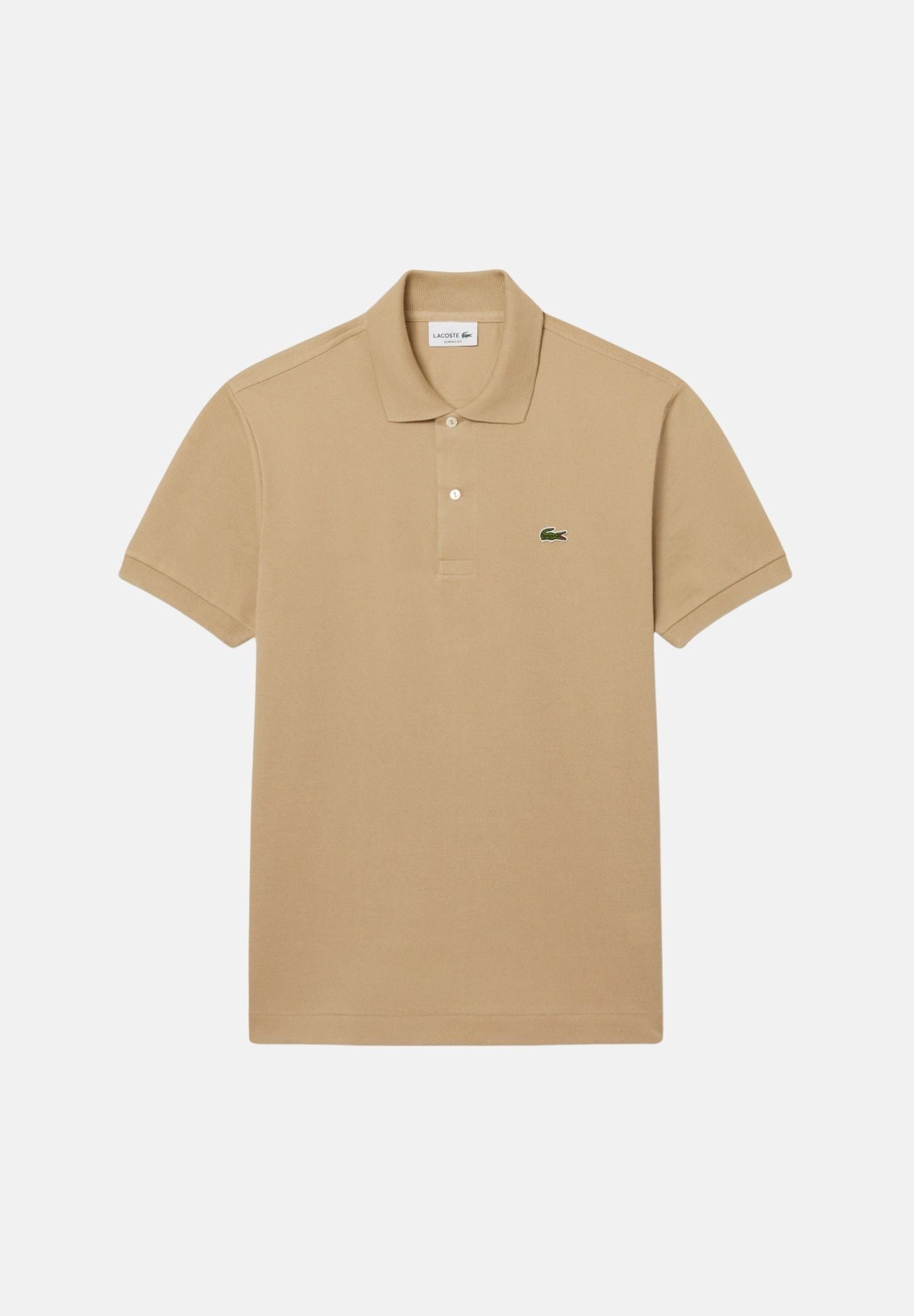 LACOSTE Polo beige per uomo e donna con patch logo coccodirllo 1212 02S LACOSTE