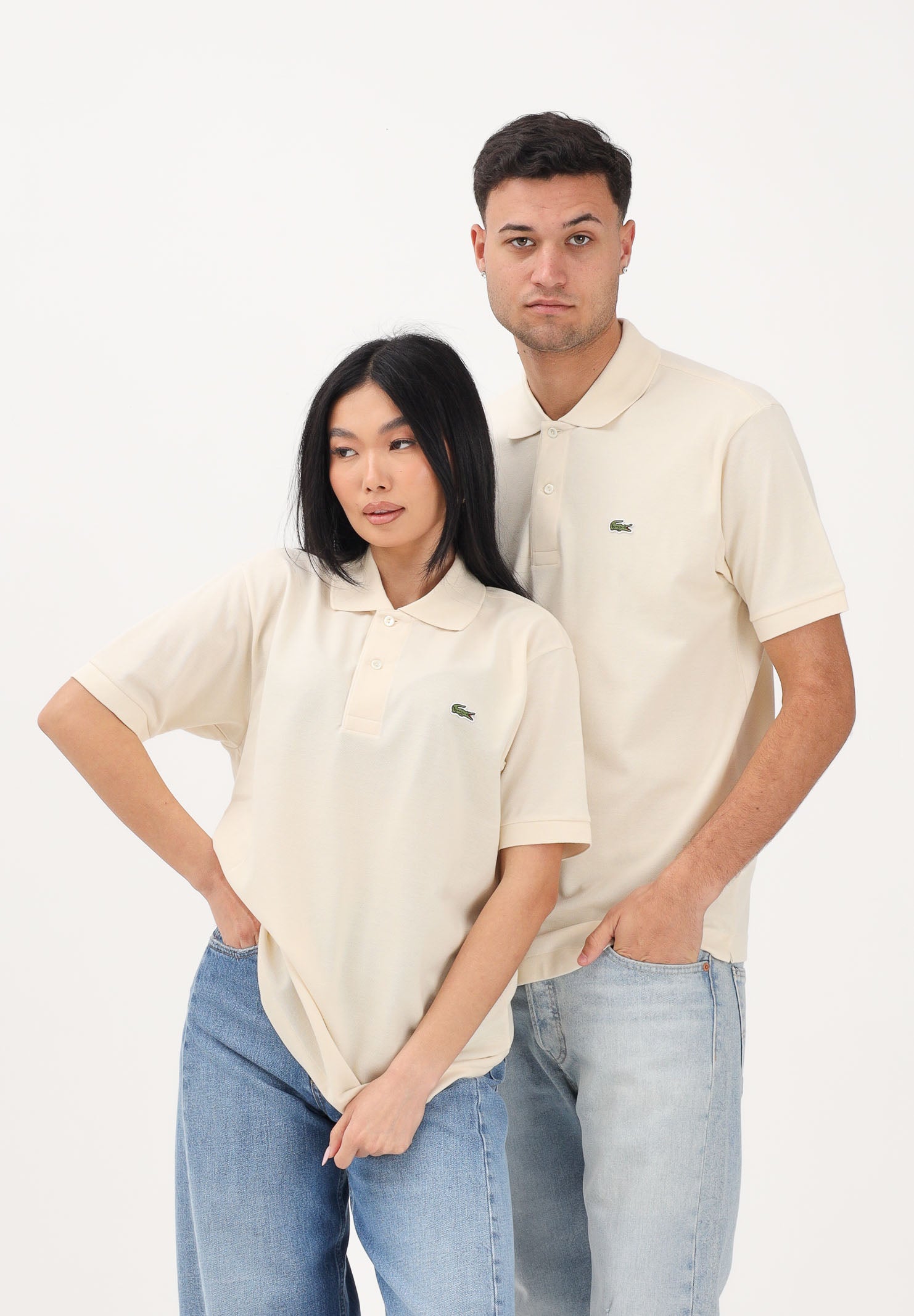 LACOSTE Polo panna per uomo e donna con patch logo coccodirllo 1212 056 LACOSTE