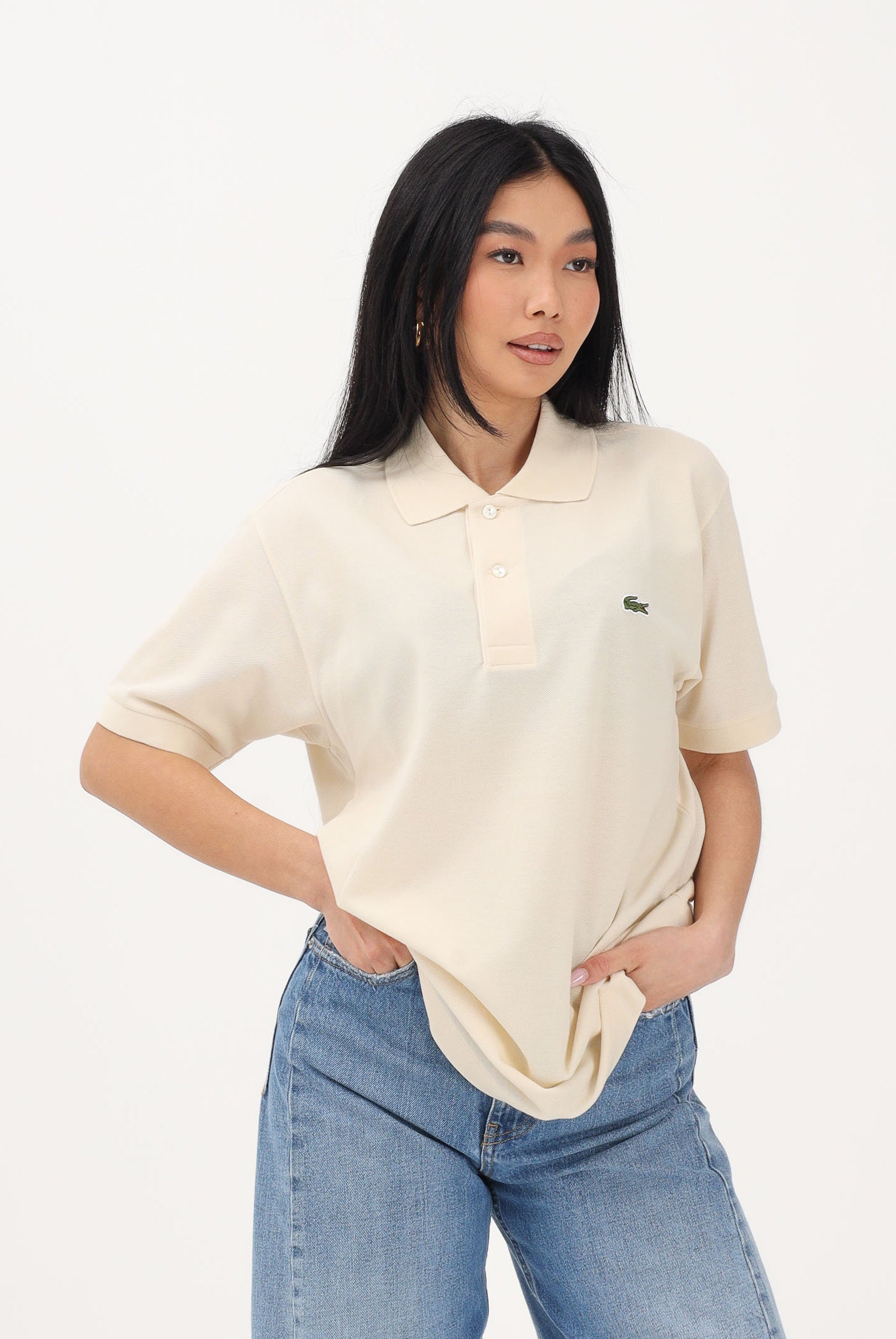 LACOSTE Polo panna per uomo e donna con patch logo coccodirllo 1212 056 LACOSTE