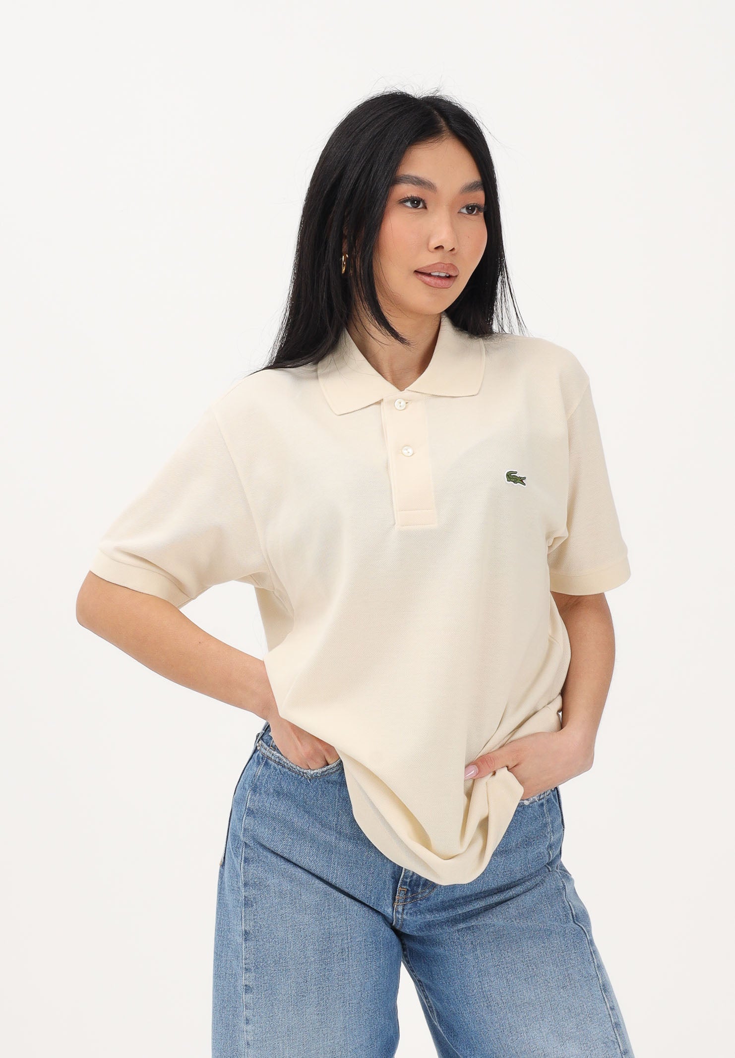 LACOSTE Polo panna per uomo e donna con patch logo coccodirllo 1212 056 LACOSTE