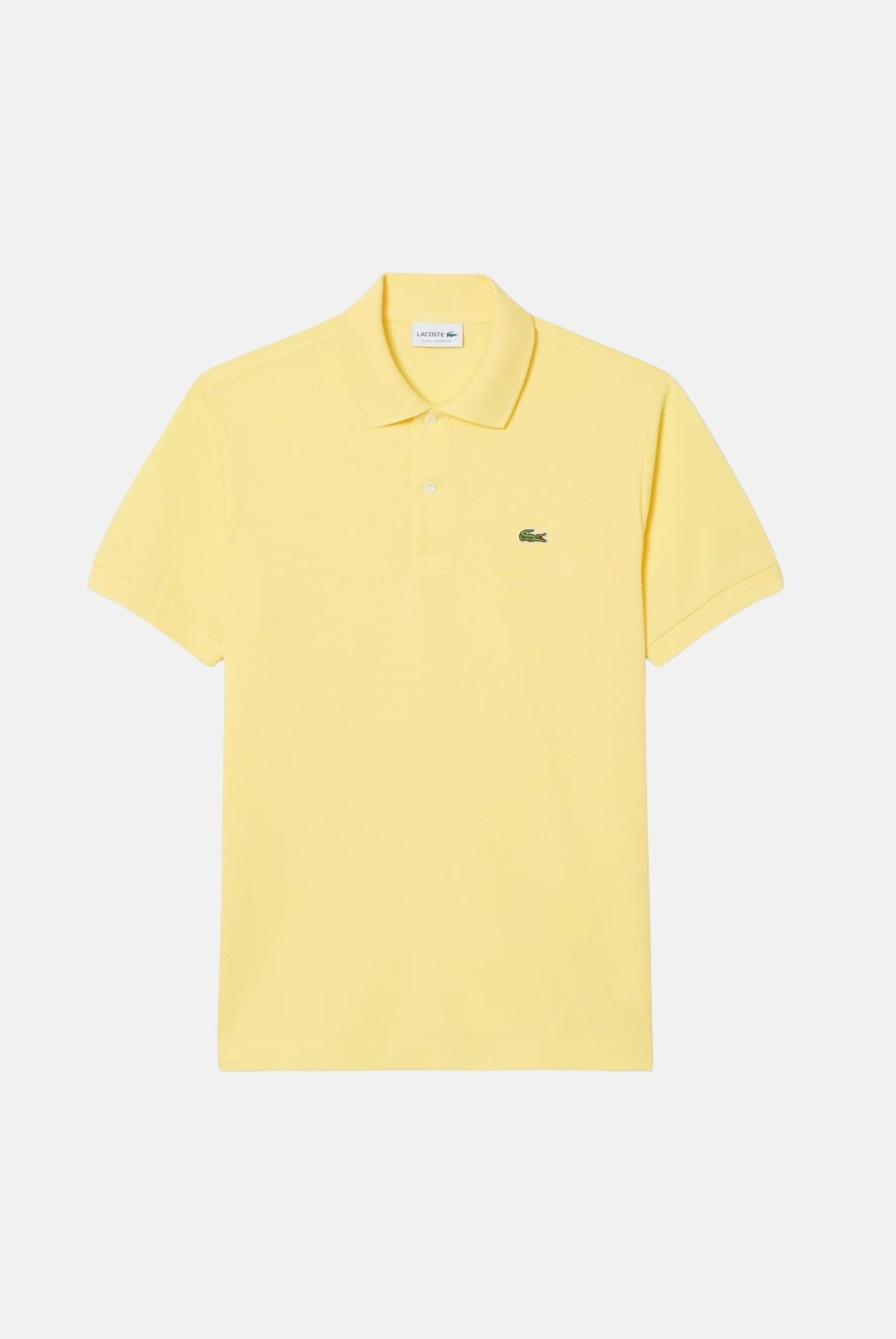 LACOSTE Polo a manica corta gialla per uomo e donna con patch logo coccodrilo 1212 107 LACOSTE