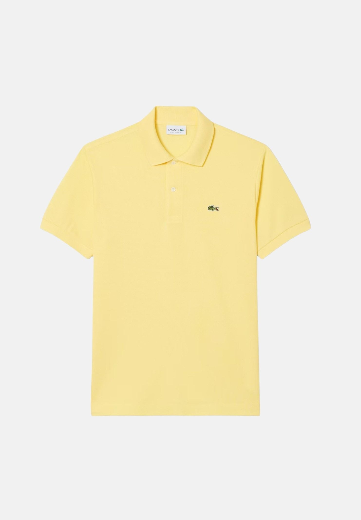 LACOSTE Polo a manica corta gialla per uomo e donna con patch logo coccodrilo 1212 107 LACOSTE