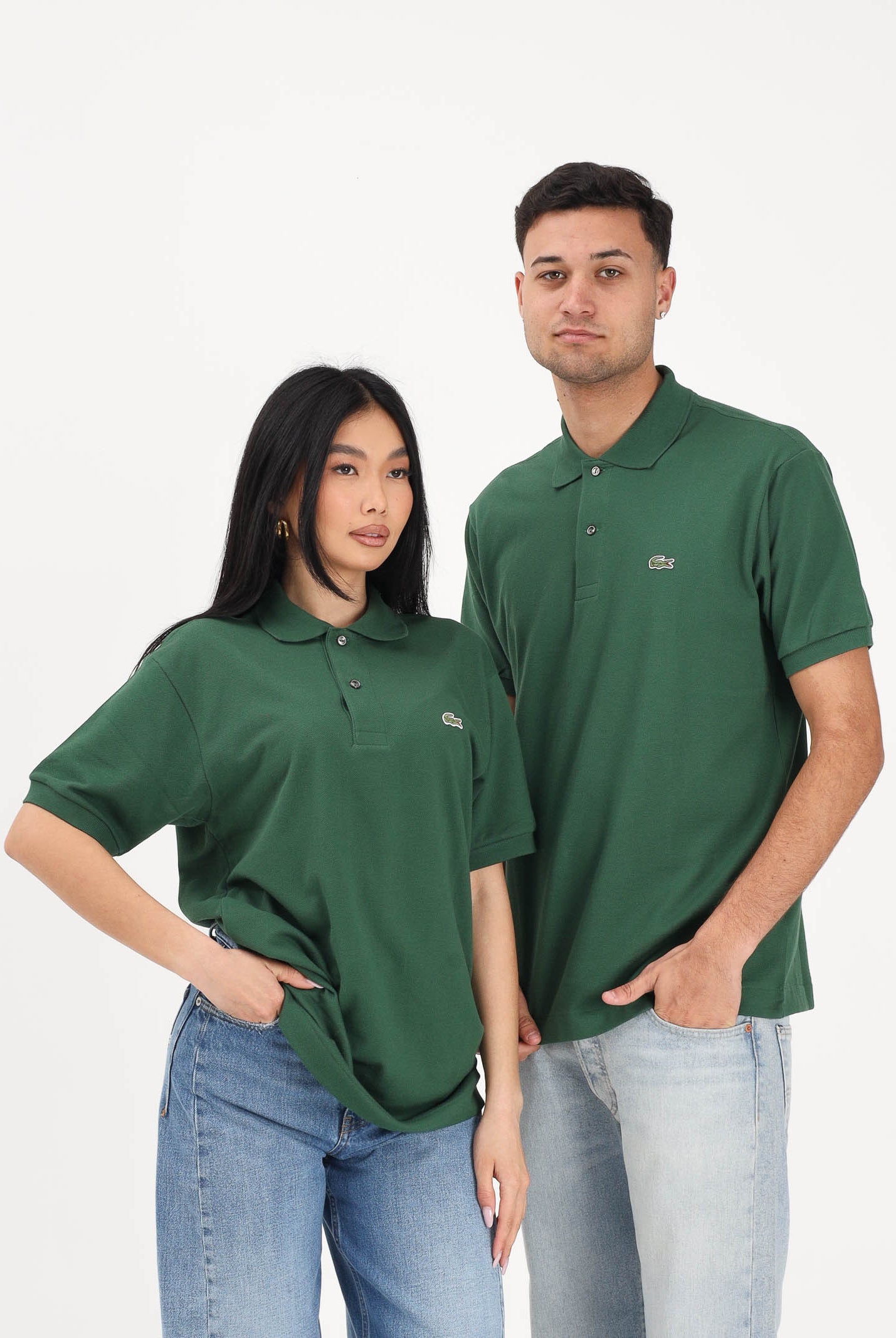LACOSTE Polo verde per uomo e donna con patch logo coccodirllo 1212 132 LACOSTE