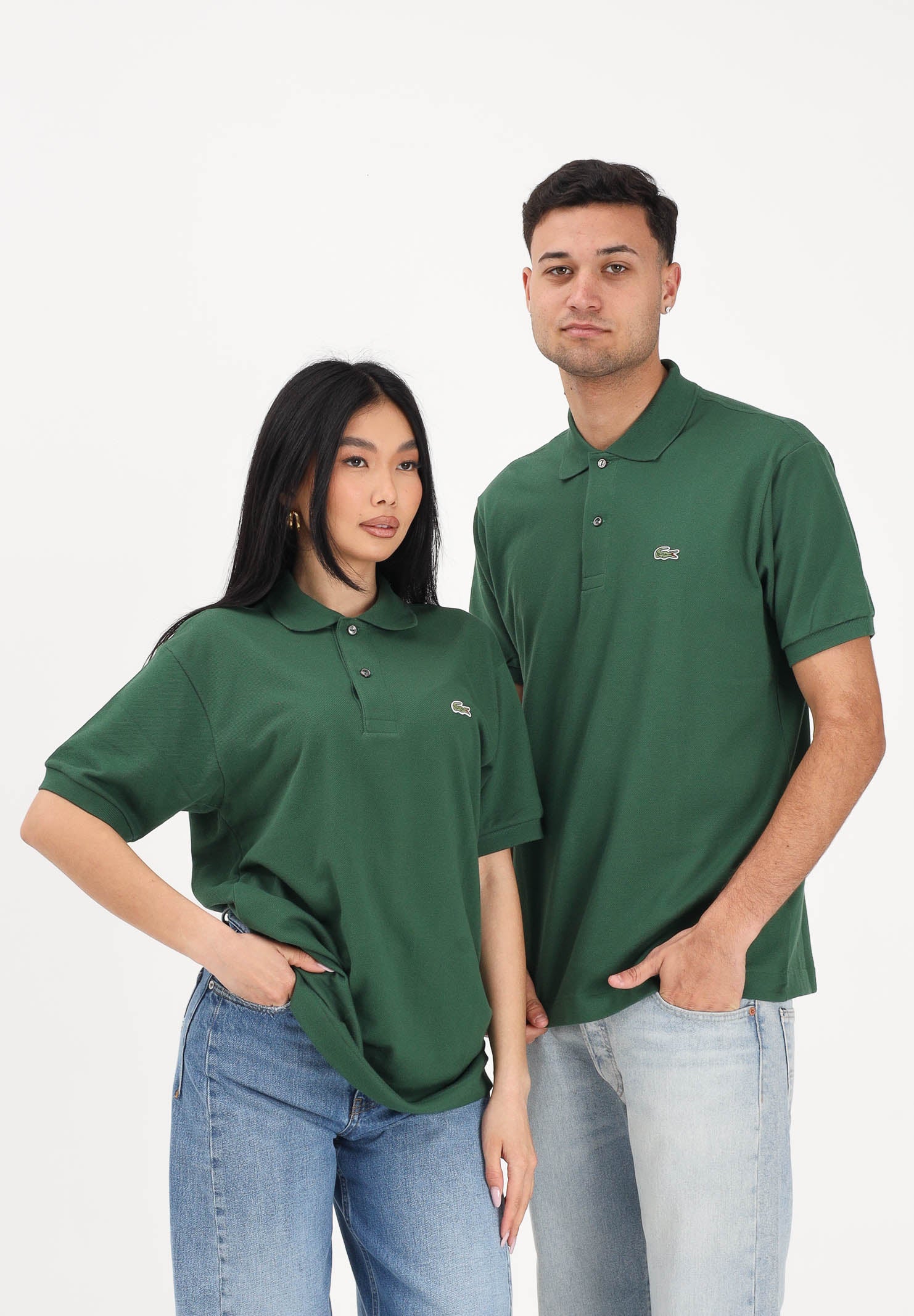 LACOSTE Polo verde per uomo e donna con patch logo coccodirllo 1212 132 LACOSTE