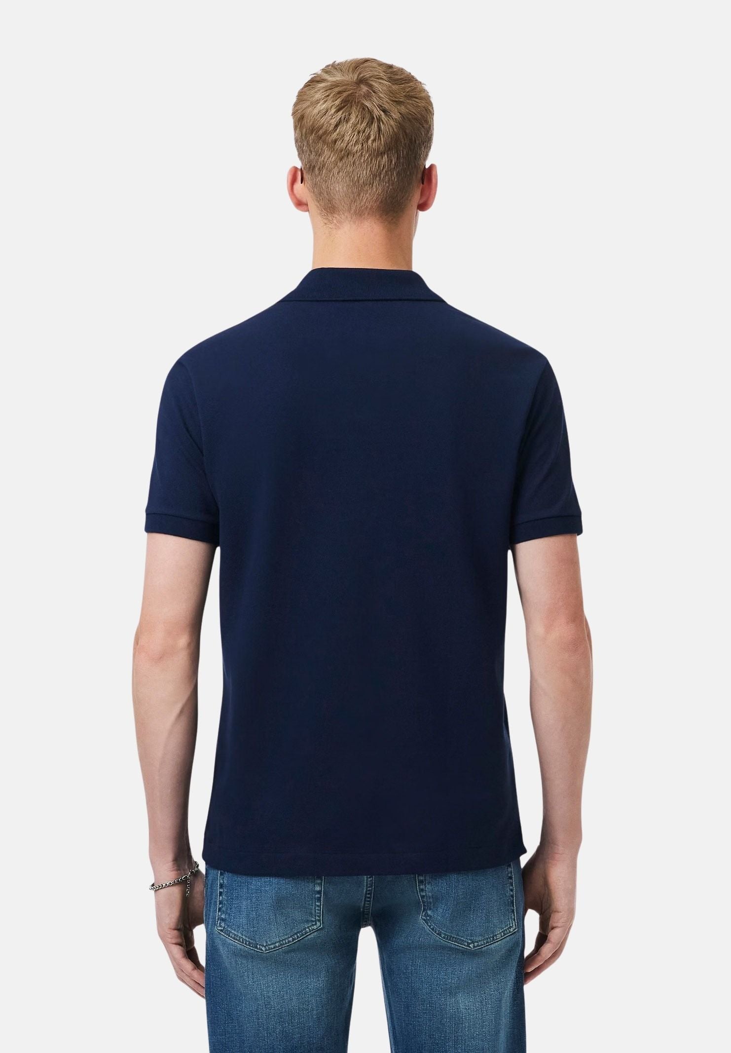 LACOSTE Polo blu per uomo e donna con patch logo coccodirllo 1212 166 LACOSTE