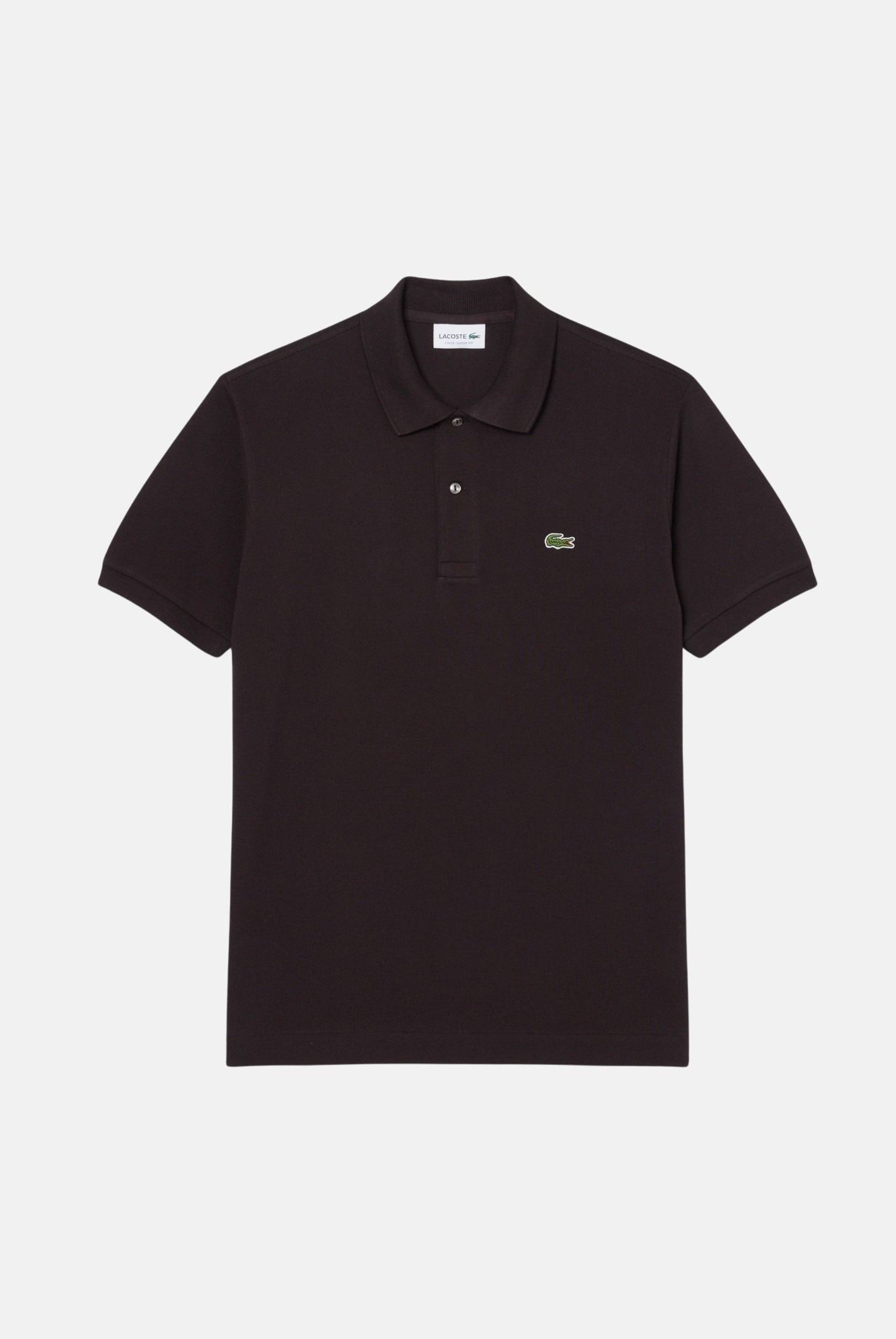 LACOSTE Polo marrone per uomo e donna con patch logo coccodrilo 1212 3LA LACOSTE