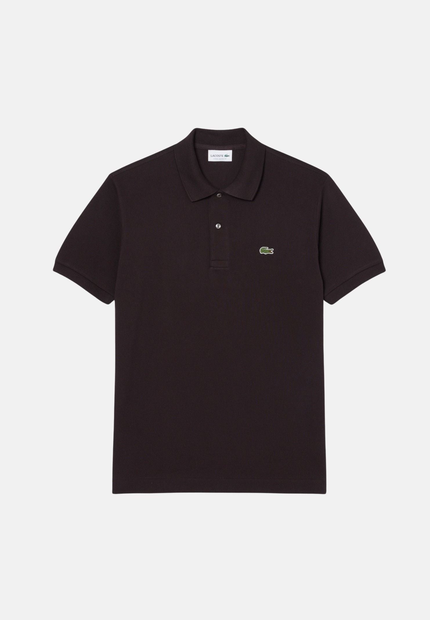 LACOSTE Polo marrone per uomo e donna con patch logo coccodrilo 1212 3LA LACOSTE