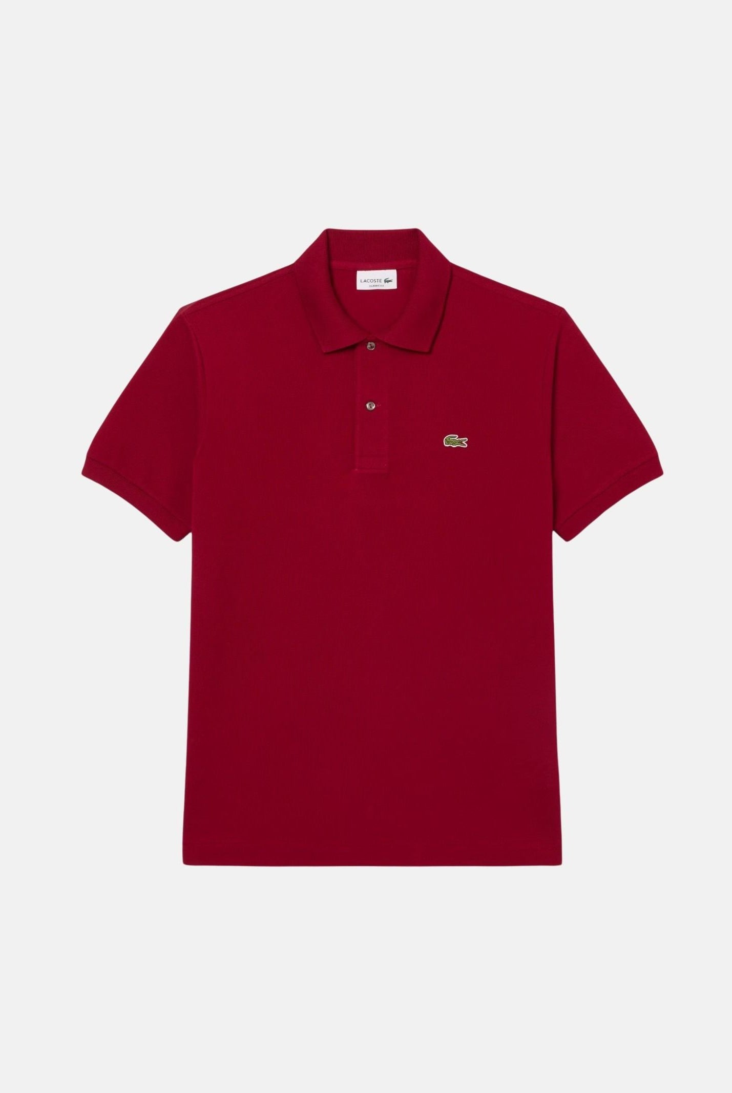 LACOSTE Polo bordeaux per uomo e donna con patch logo coccodirllo 1212 476 LACOSTE