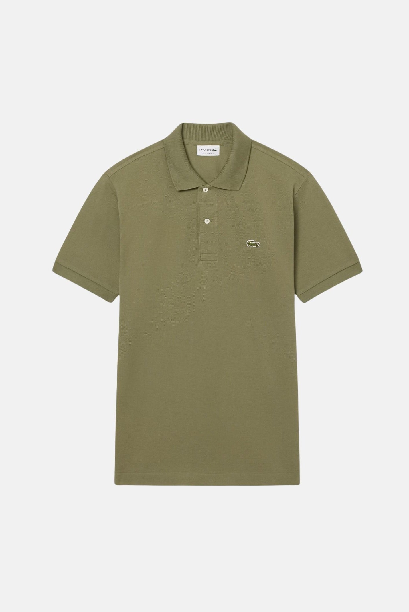 LACOSTE Polo a manica corta verde mimetico per uomo e donna con patch logo coccodirllo 1212 BMY LACOSTE