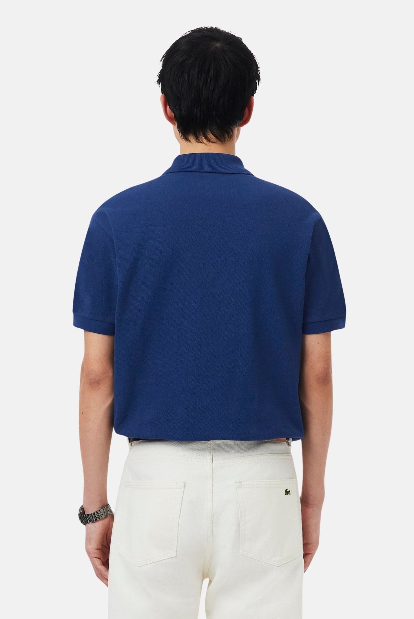 LACOSTE Polo a manica corta blu per uomo e donna con patch logo 1212 F9F LACOSTE
