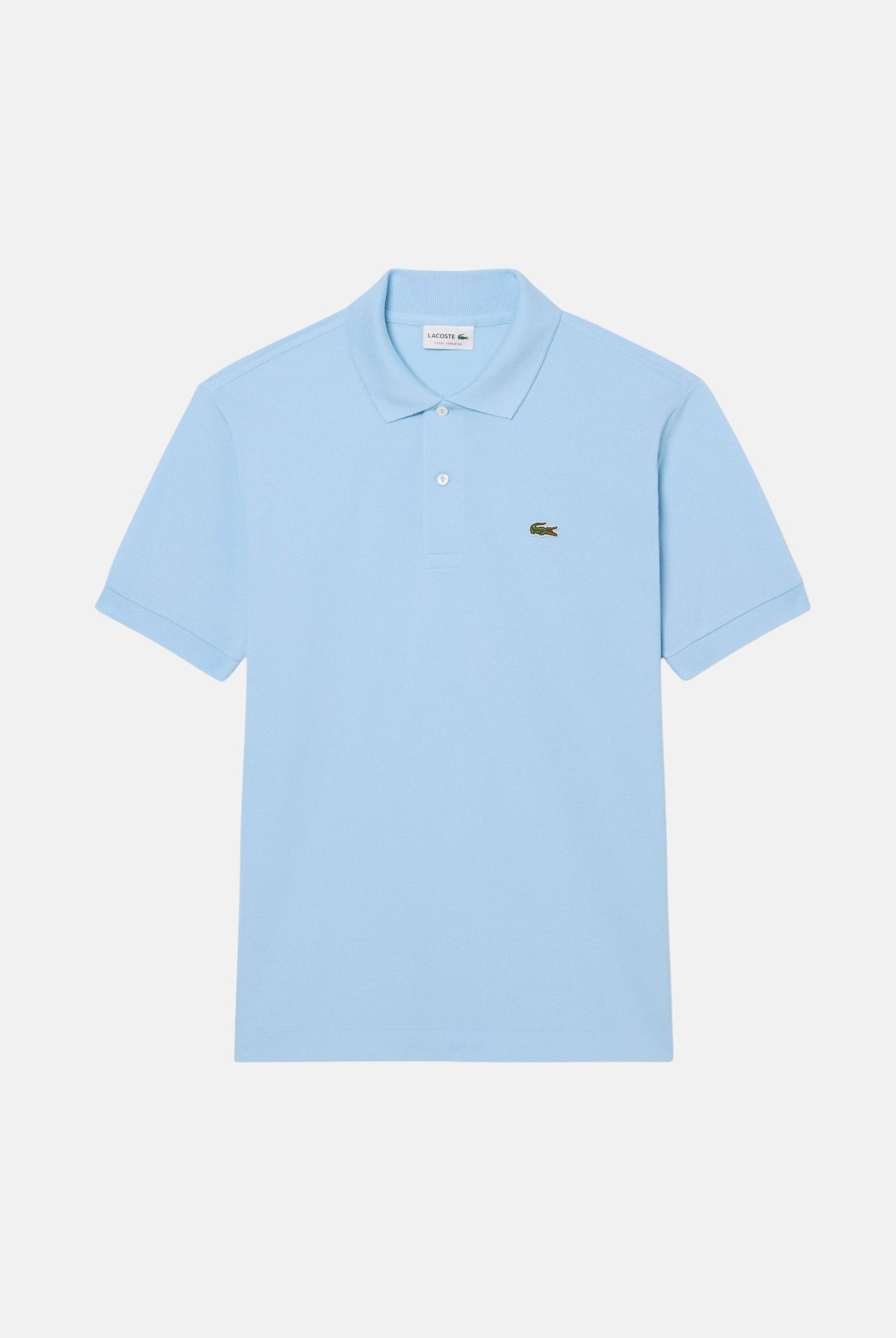 LACOSTE Polo a manica corta azzurra per uomo e donna con patch logo coccodirllo 1212 HBP LACOSTE
