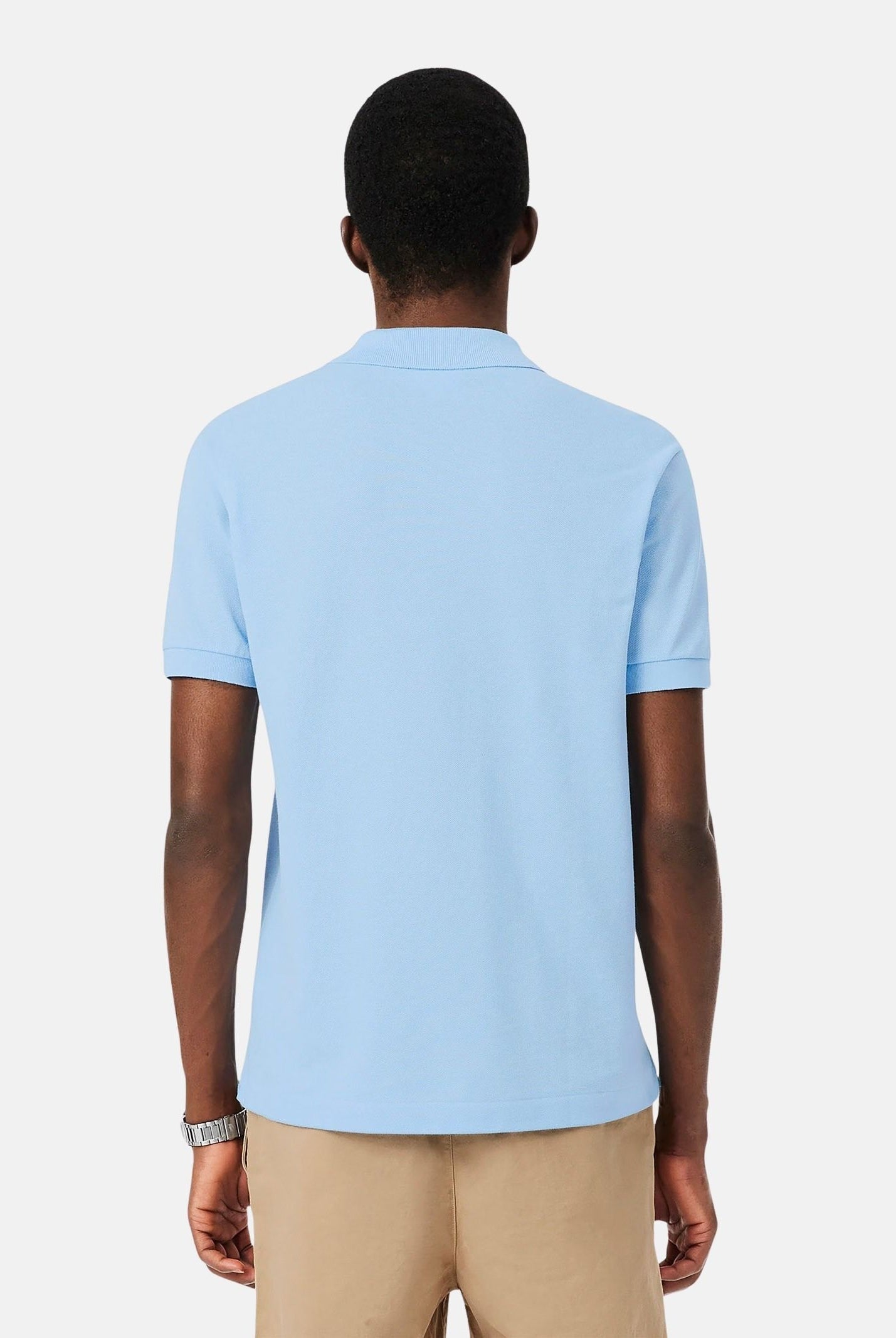 LACOSTE Polo a manica corta azzurra per uomo e donna con patch logo coccodirllo 1212 HBP LACOSTE