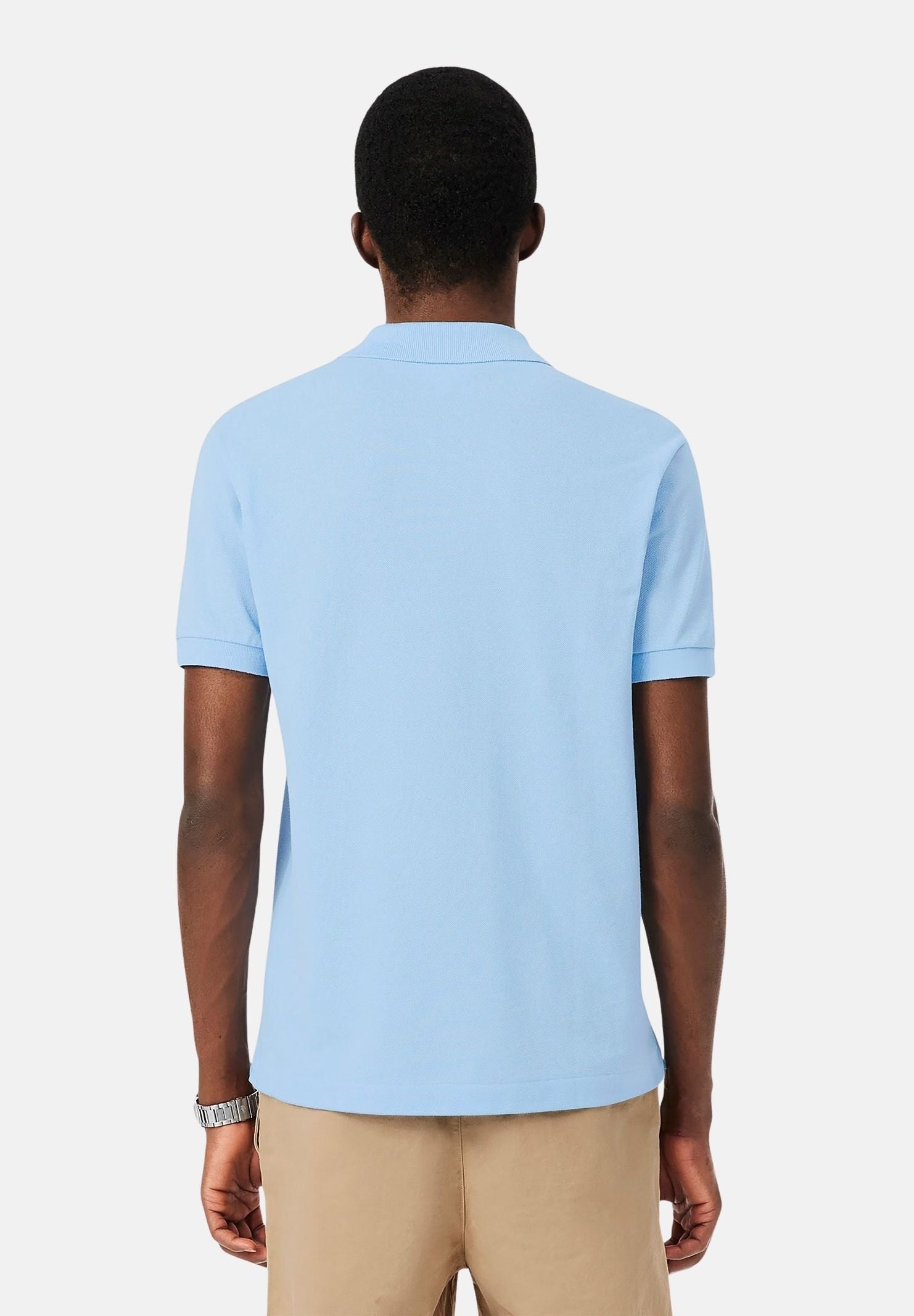 LACOSTE Polo a manica corta azzurra per uomo e donna con patch logo coccodirllo 1212 HBP LACOSTE