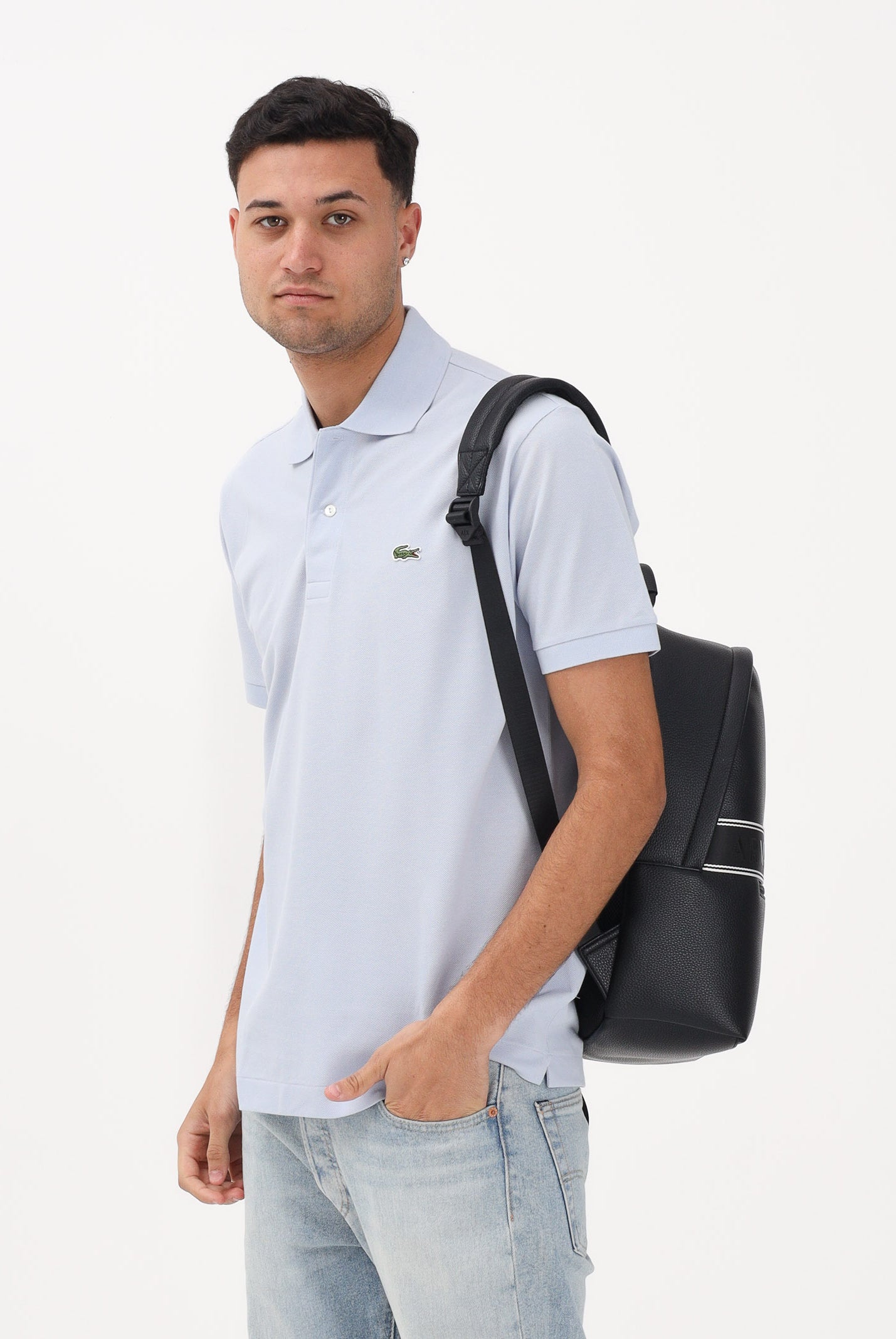 LACOSTE Polo azzurra per uomo e donna con patch logo coccodirllo 1212 J2G LACOSTE