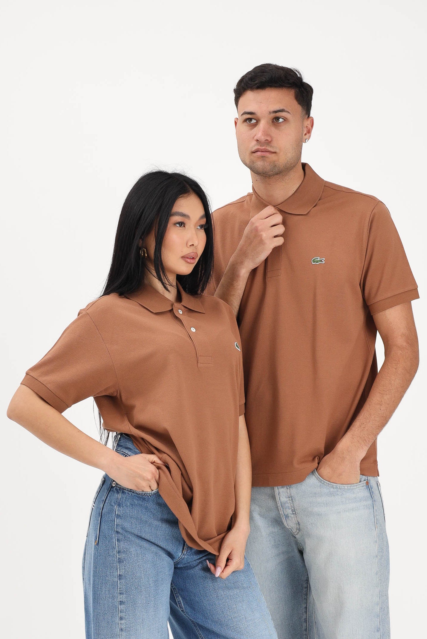 LACOSTE Polo cuoio per uomo e donna con patch logo coccodirllo 1212 LFA LACOSTE