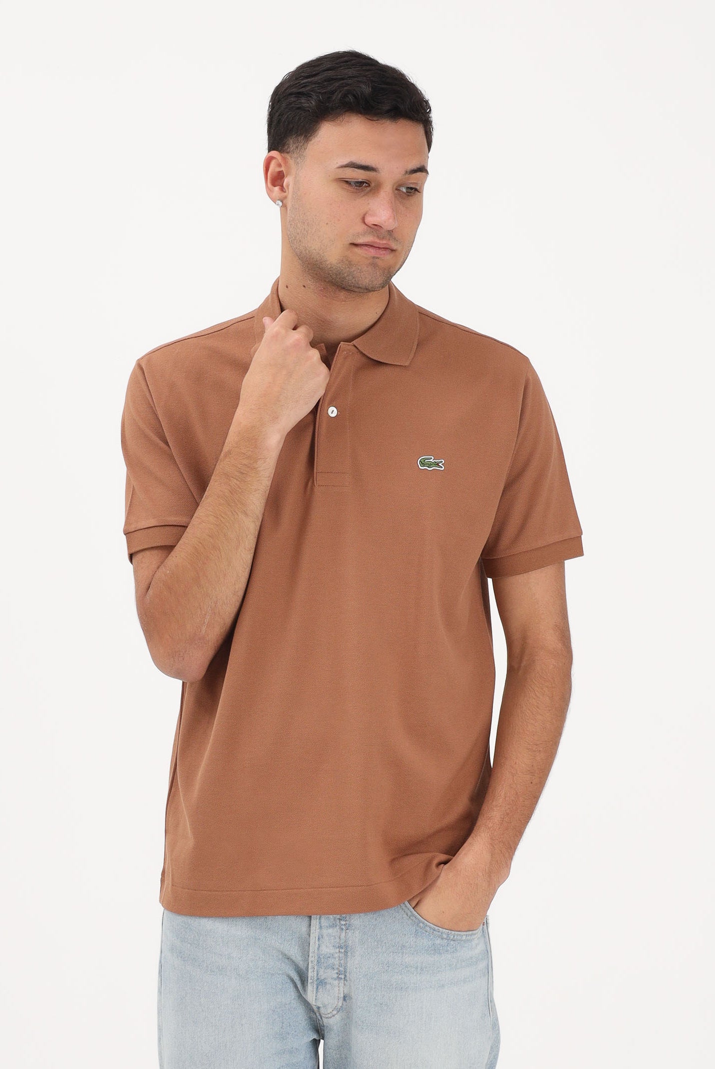 LACOSTE Polo cuoio per uomo e donna con patch logo coccodirllo 1212 LFA LACOSTE
