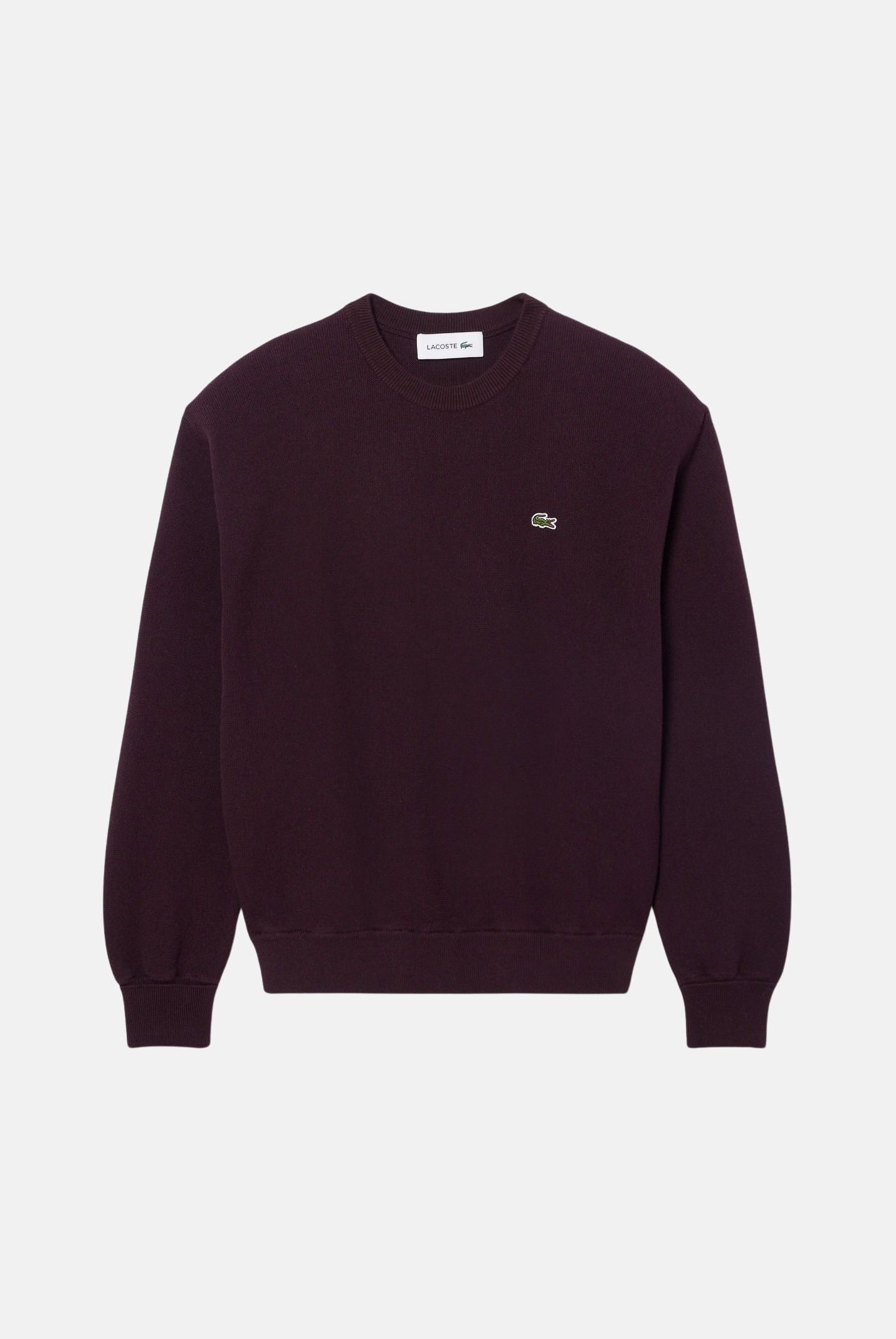 LACOSTE Maglione girocollo Chestnut Brown, marrone da donna con logo iconico coccodrillo AF4158 3KE LACOSTE