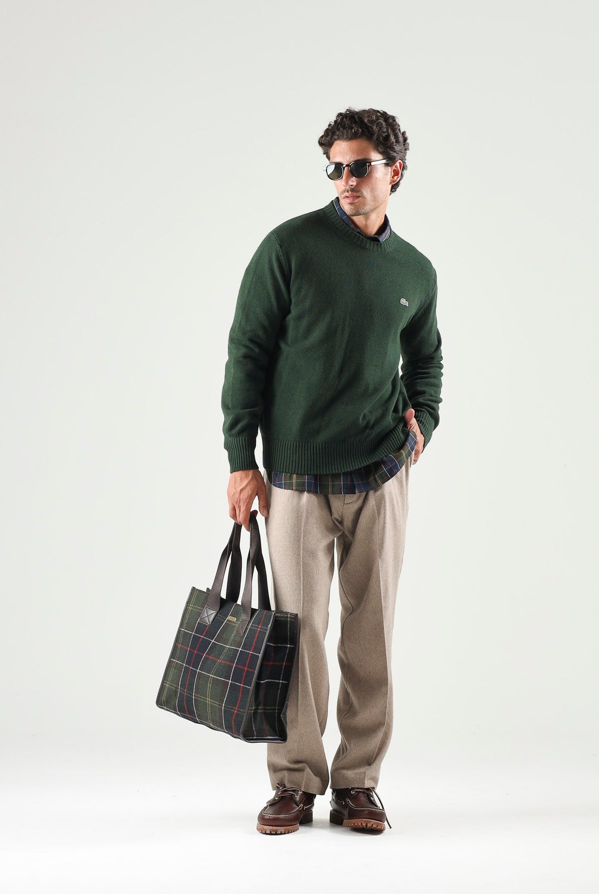LACOSTE Maglione giocollo per uomo e donna con logo coccodrillo applicato AH2916 YZP LACOSTE