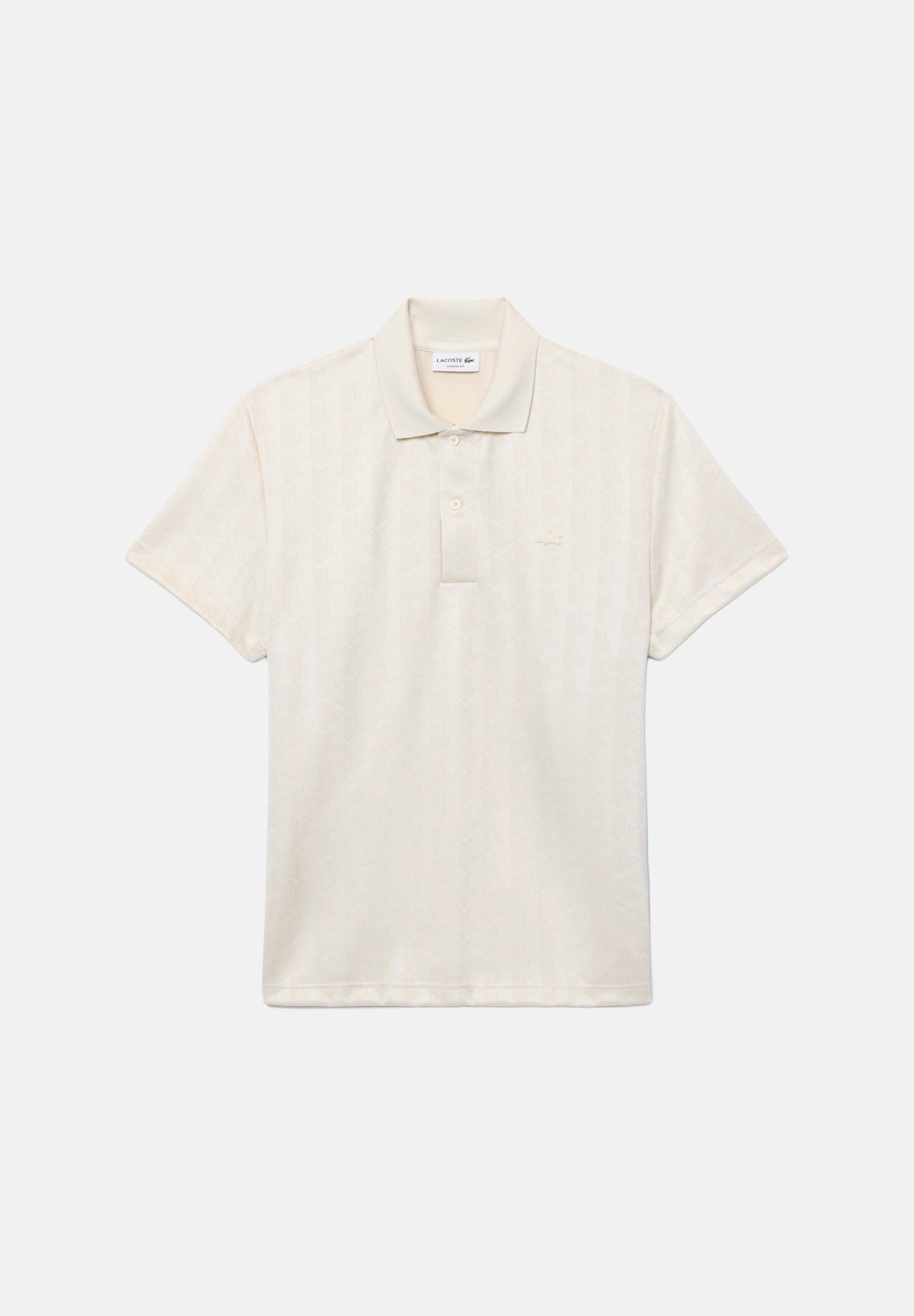 LACOSTE Polo panna da uomo con patta coperta senza bottoni e taschino sul petto. DH9787 8LX LACOSTE
