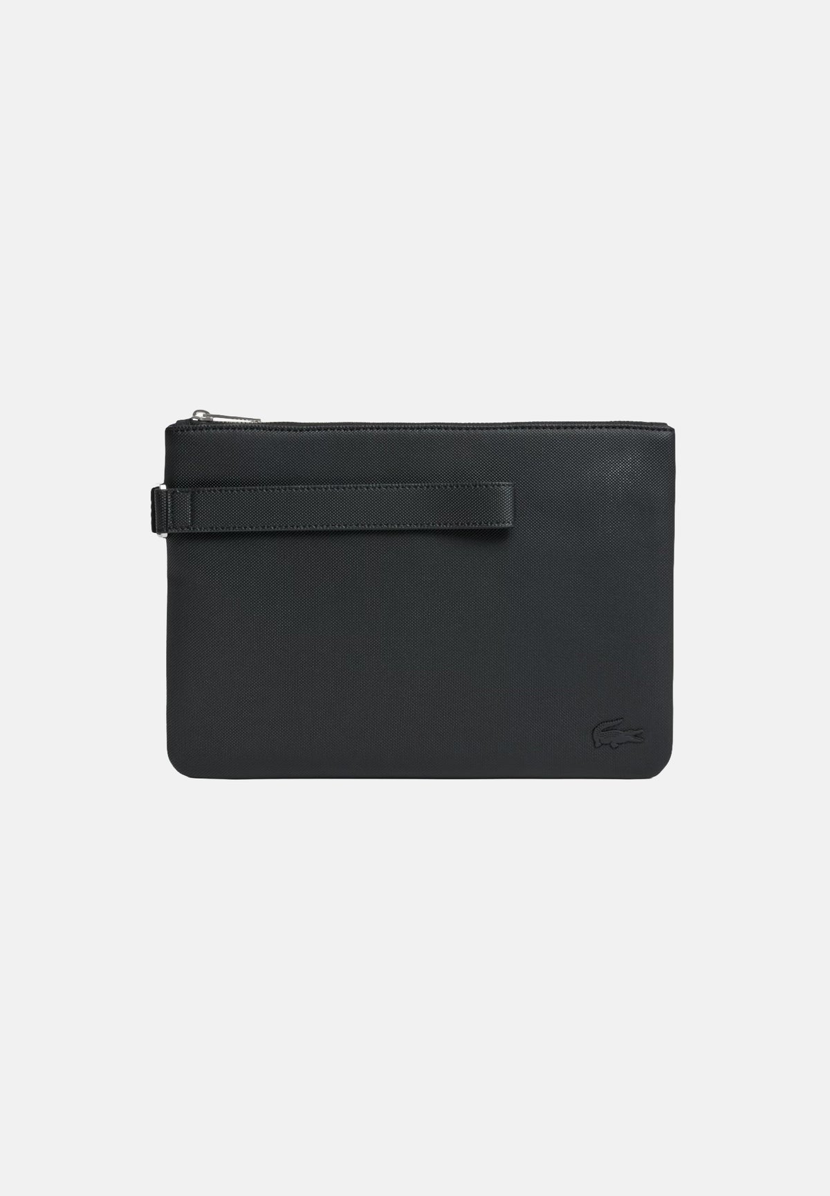 LACOSTE Pochette THE BLEND POUCH nera da uomo con chiusura a zip, cinturino da polso NH5082 000 LACOSTE